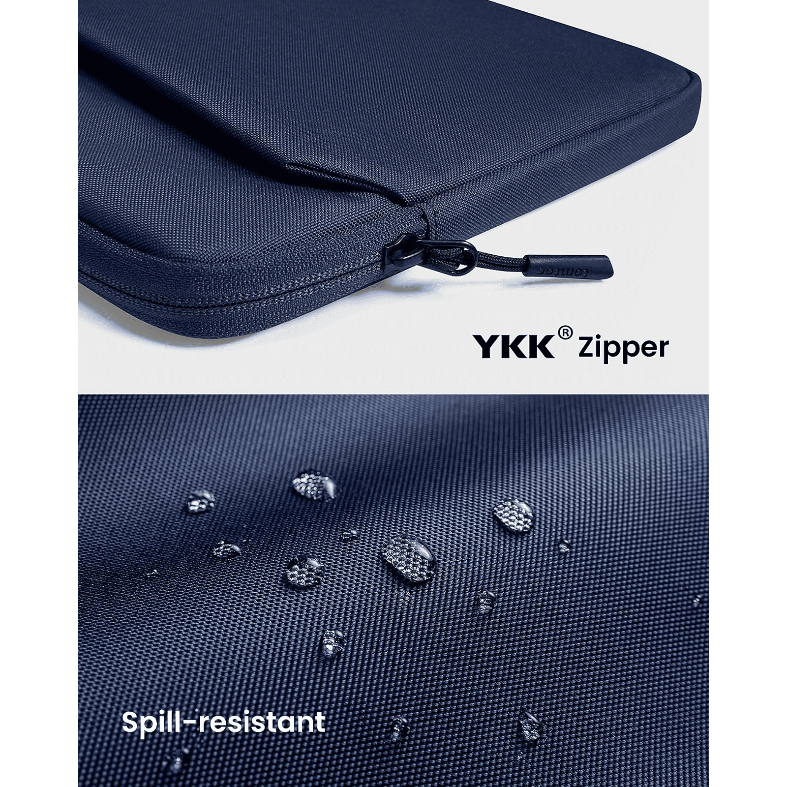 tomtoc Light A18 Recycled Fabric Laptop Sleeve for 14 Inch Laptop (Water Resistant, Dark Blue) tomtoc Light A18 Recycled Fabric Laptop Sleeve for 14 Inch Laptop (Water Resistant, Dark Blue)_6