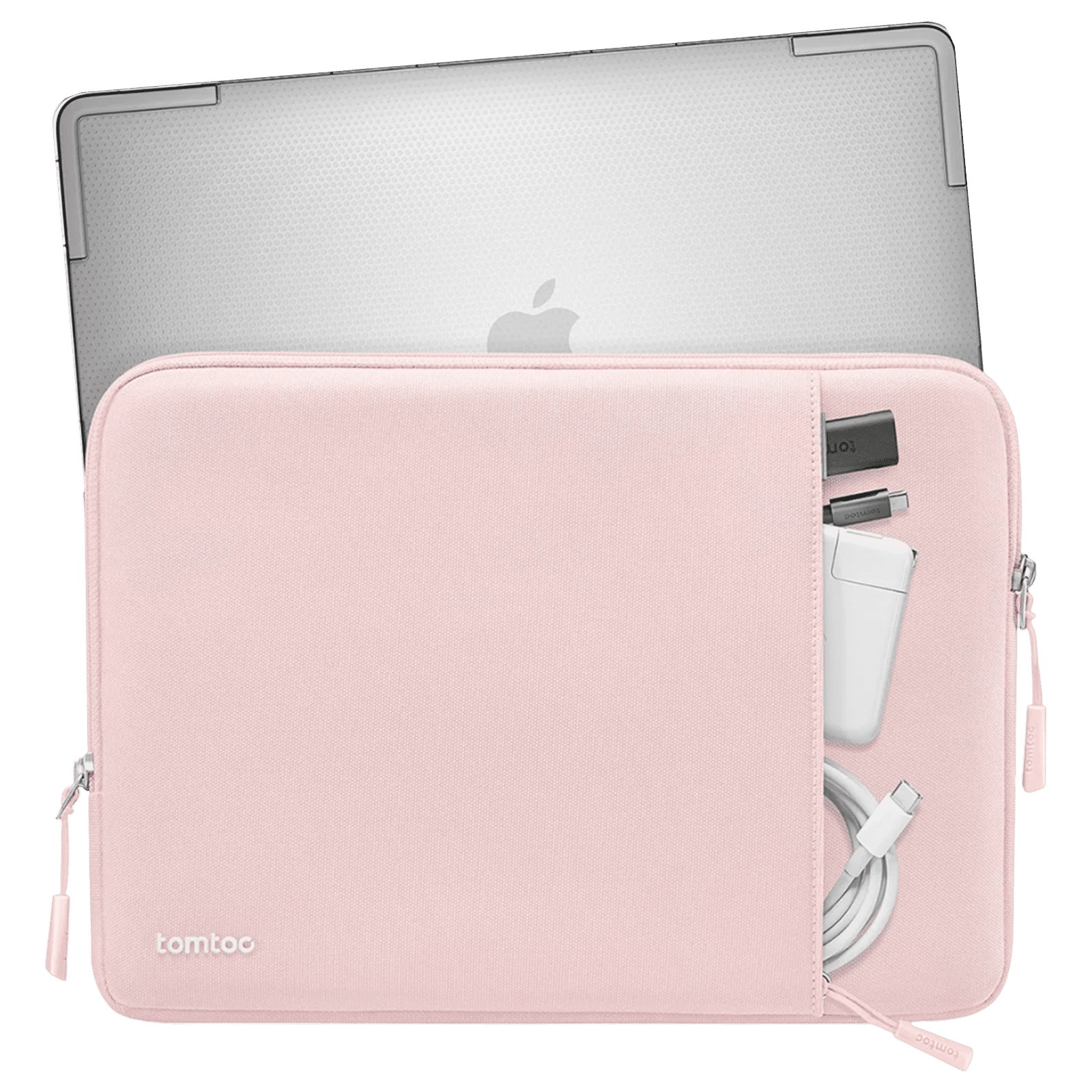 tomtoc A13D2P1 Nylon Laptop Sleeve for 14 Inch Laptop (Pink)_4