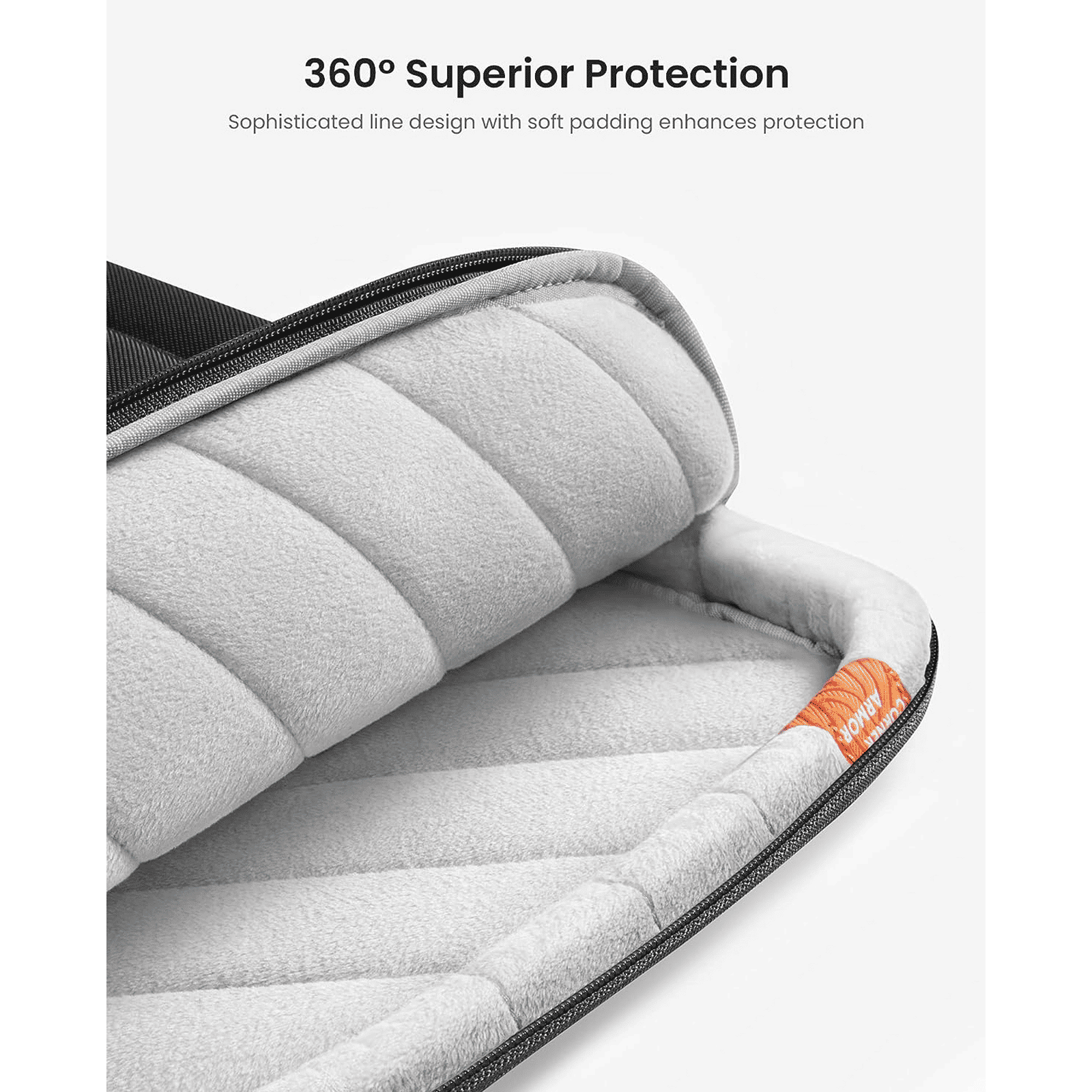 tomtoc A14 Recycled Polyester Laptop Sleeve for 14 Inch Laptop (360 Superior Protection, Black)_5