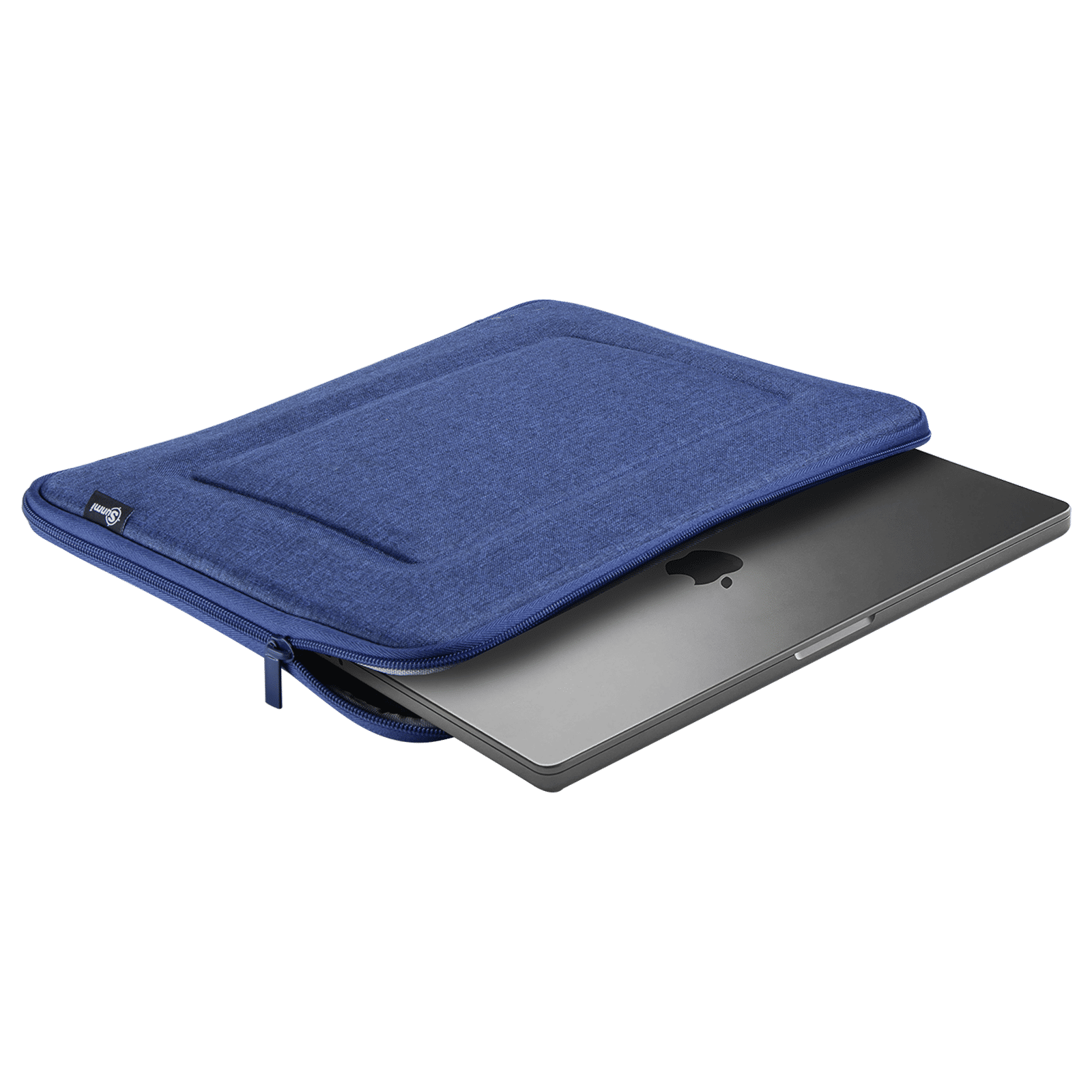 Sunmi SNMBCBL06 Polyester Laptop Hard Shell Sleeve for 14 Inch Laptop (Inner Smooth Velvet Lining, Blue)_8