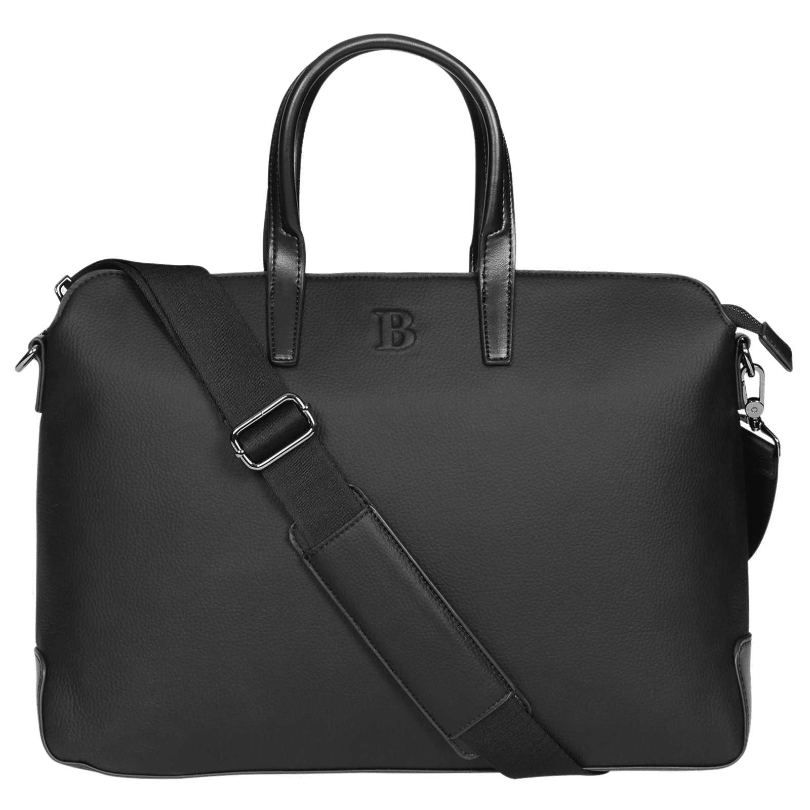 BESTTO PU Leather Laptop Messenger Bag for 16 Inch Laptop (13.8 L, Adjustable Shoulder Strap, Black) BESTTO PU Leather Laptop Messenger Bag for 16 Inch Laptop (13.8 L, Adjustable Shoulder Strap, Black)_1