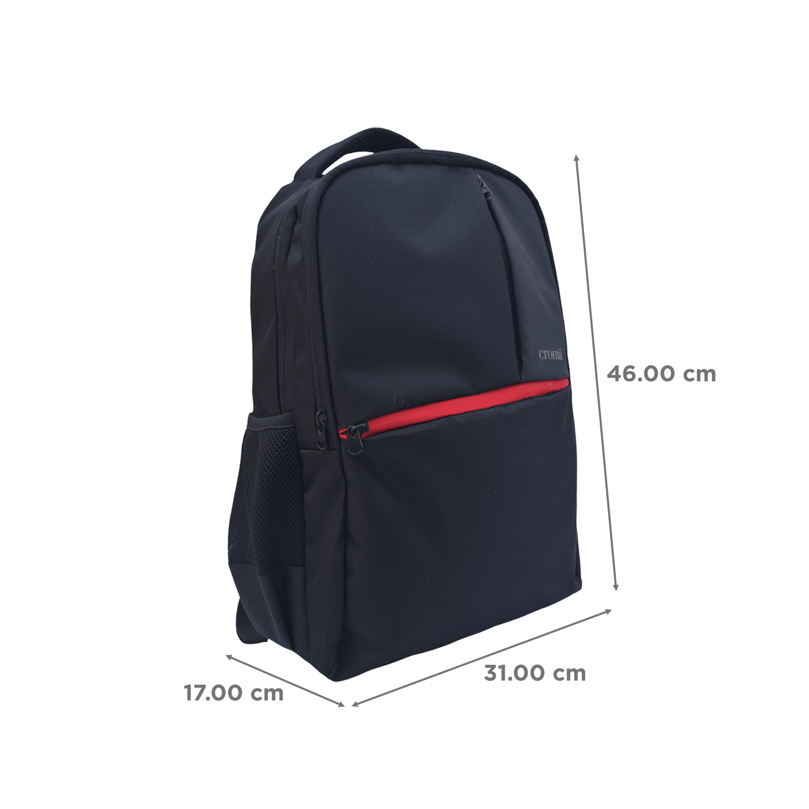 Croma Basic Polyester Laptop Backpack for 15.6 Inch Laptop (20 L, Trolley Hang Strap, Black) Croma Basic Polyester Laptop Backpack for 15.6 Inch Laptop (20 L, Trolley Hang Strap, Black)_2