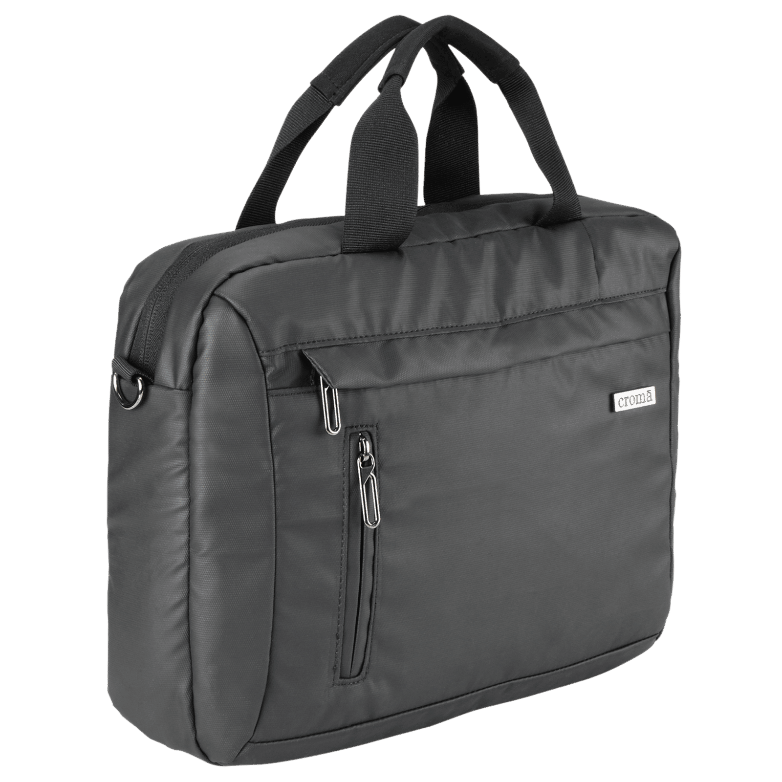 Croma Polyurethane Laptop Sling Bag for 14 Inch Laptop (Adjustable Shoulder Strap, Black)_11
