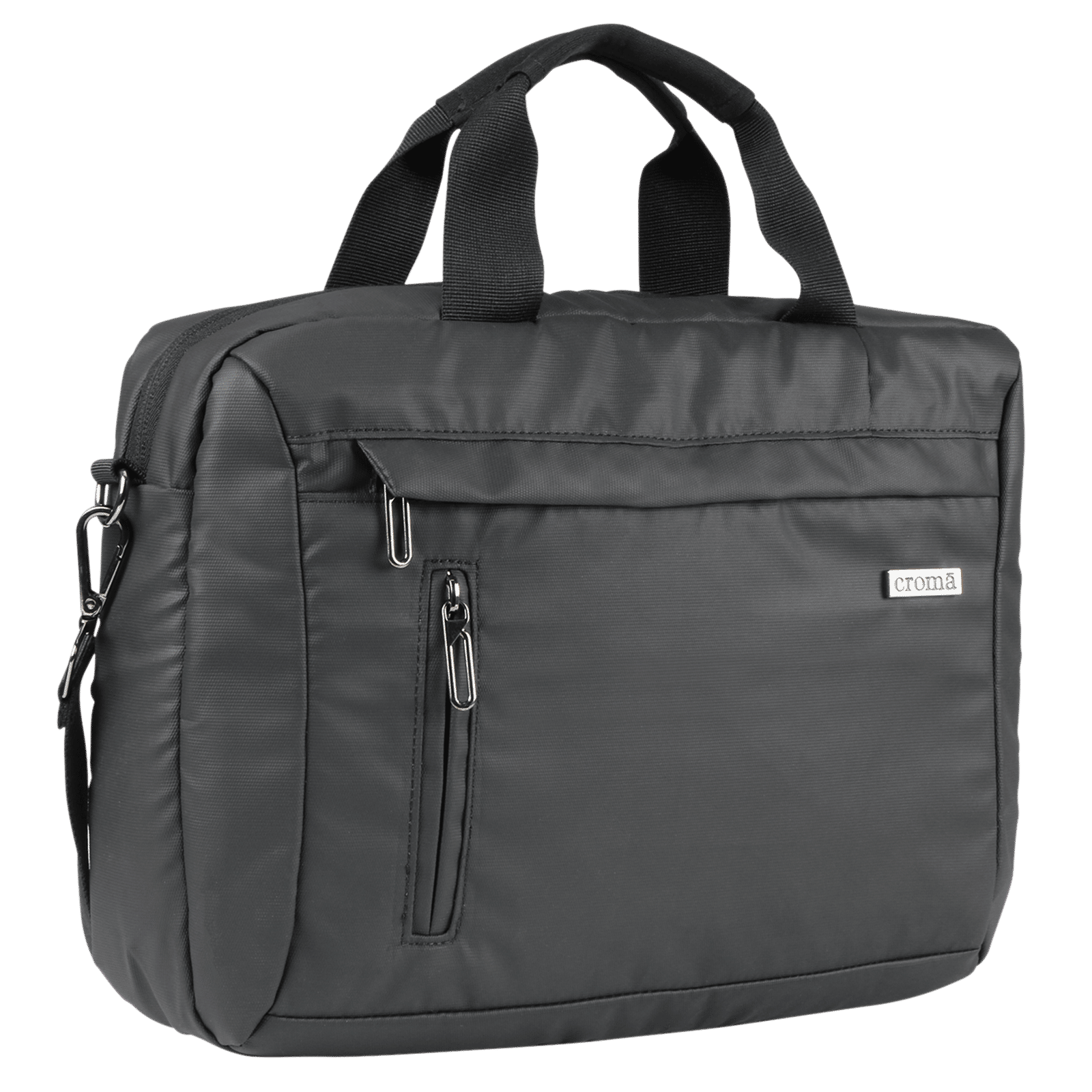 Croma Polyurethane Laptop Sling Bag for 14 Inch Laptop (Adjustable Shoulder Strap, Black)_5