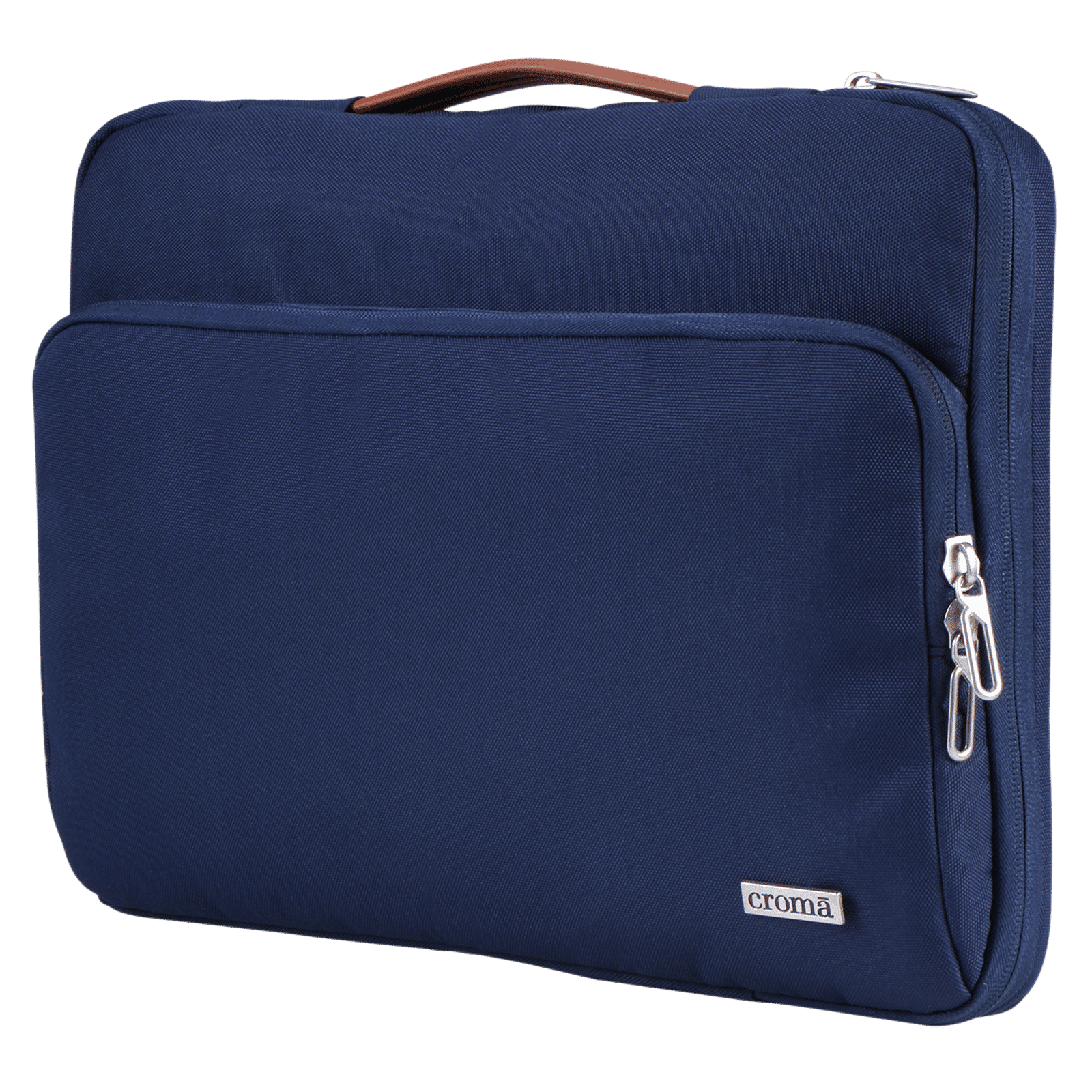 Croma Polyester Laptop Sleeve for 15.6 Inch Laptop (Single Grab Handle, Navy Blue) Croma Polyester Laptop Sleeve for 15.6 Inch Laptop (Single Grab Handle, Navy Blue)_4