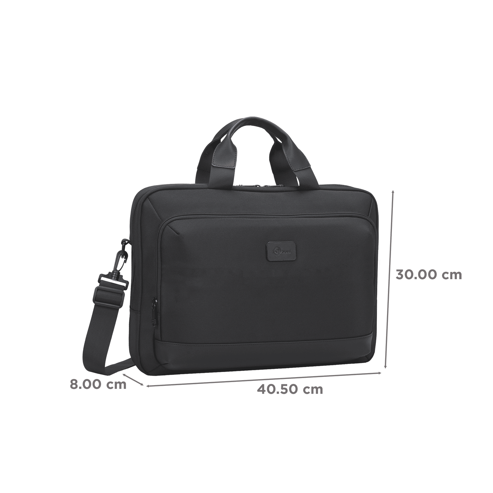 Sunmi Polyester Laptop Business Messenger Bag for 15.6 Inch Laptop (10 L, Front Zipper Pocket, Black) Sunmi Polyester Laptop Business Messenger Bag for 15.6 Inch Laptop (10 L, Front Zipper Pocket, Black)_2