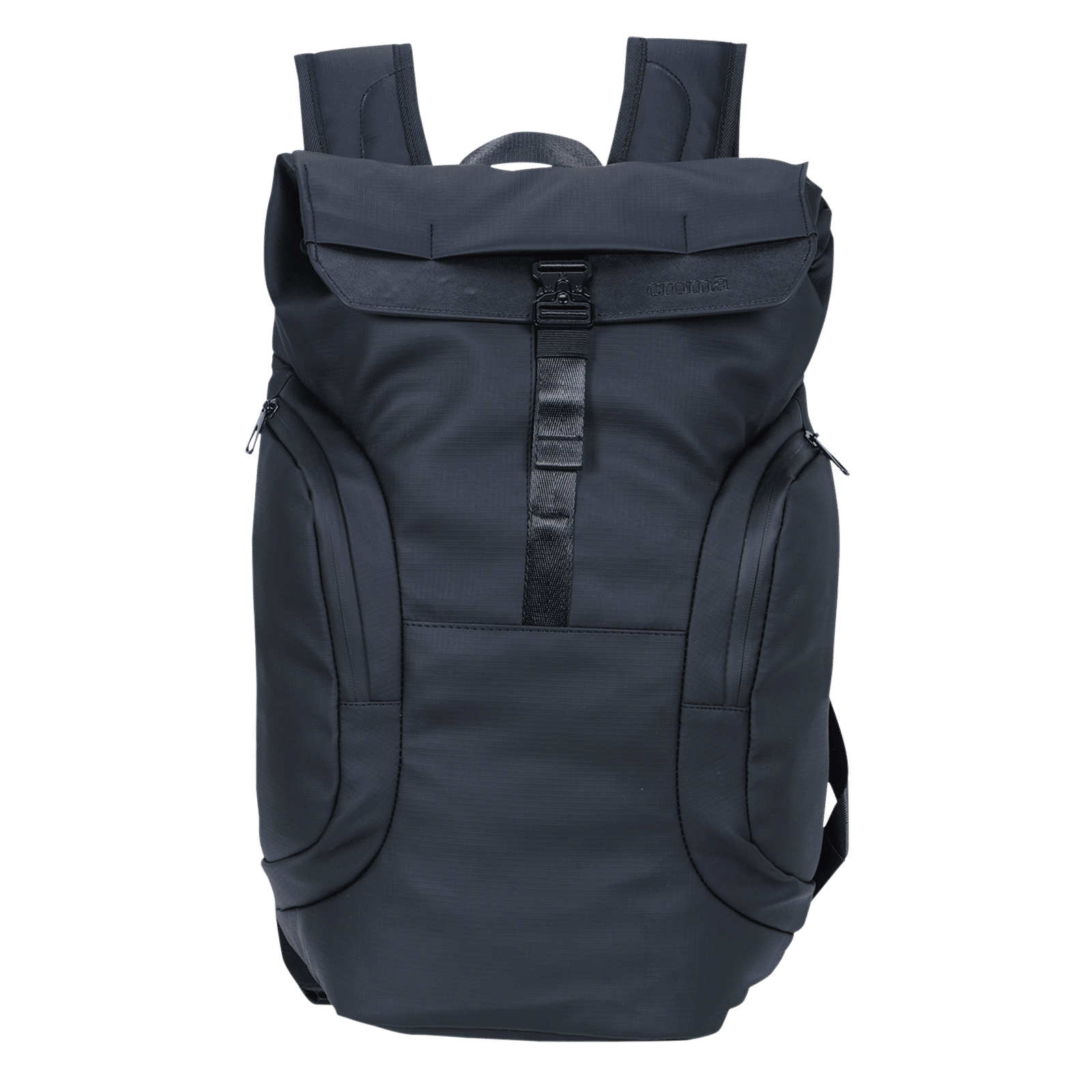 Croma Coated Polyester & Fabric Laptop Backpack for 15.6 Inch Laptop (28 L, Trolley Strap, Black) Croma Coated Polyester & Fabric Laptop Backpack for 15.6 Inch Laptop (28 L, Trolley Strap, Black)_1