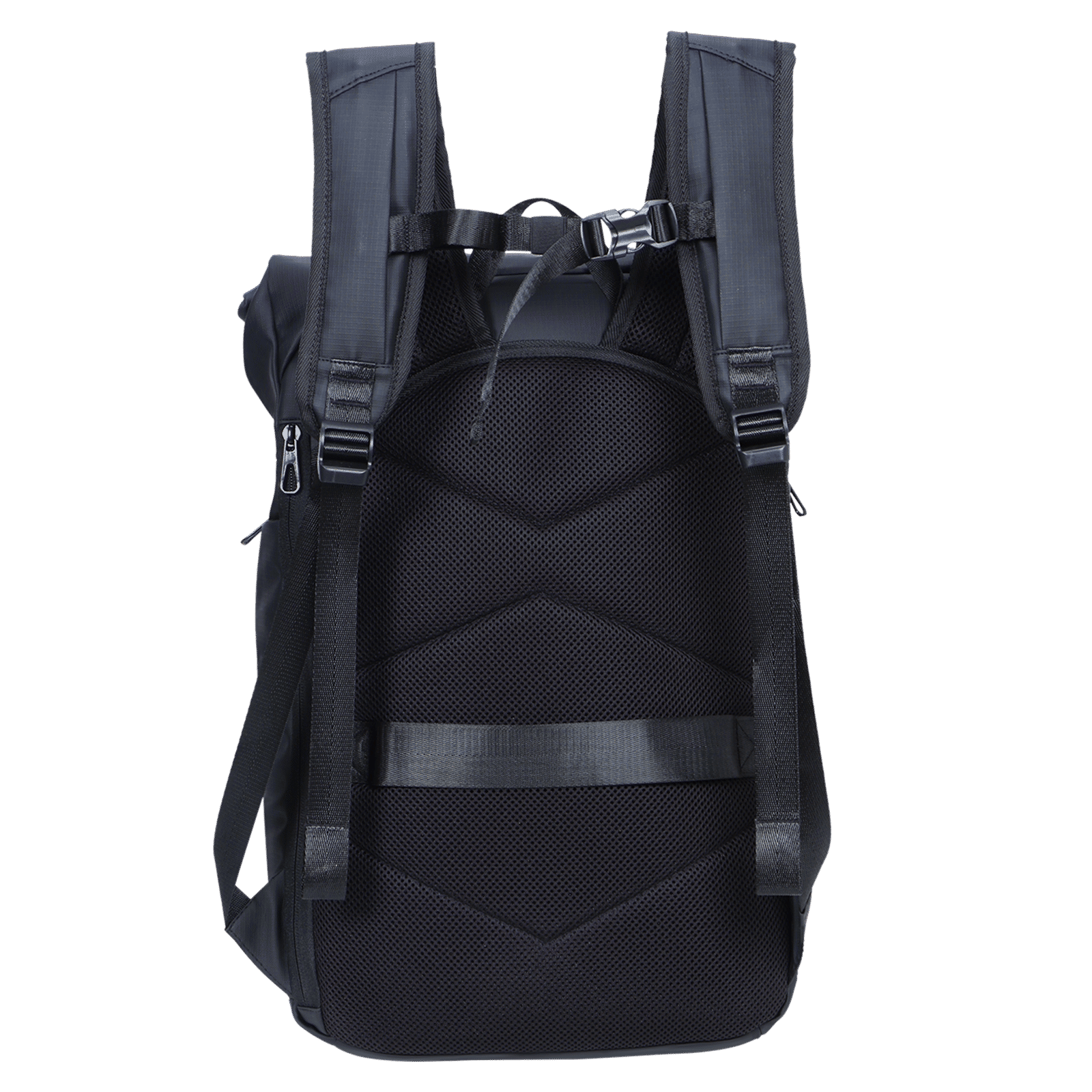 Croma Coated Polyester & Fabric Laptop Backpack for 15.6 Inch Laptop (28 L, Trolley Strap, Black) Croma Coated Polyester & Fabric Laptop Backpack for 15.6 Inch Laptop (28 L, Trolley Strap, Black)_3