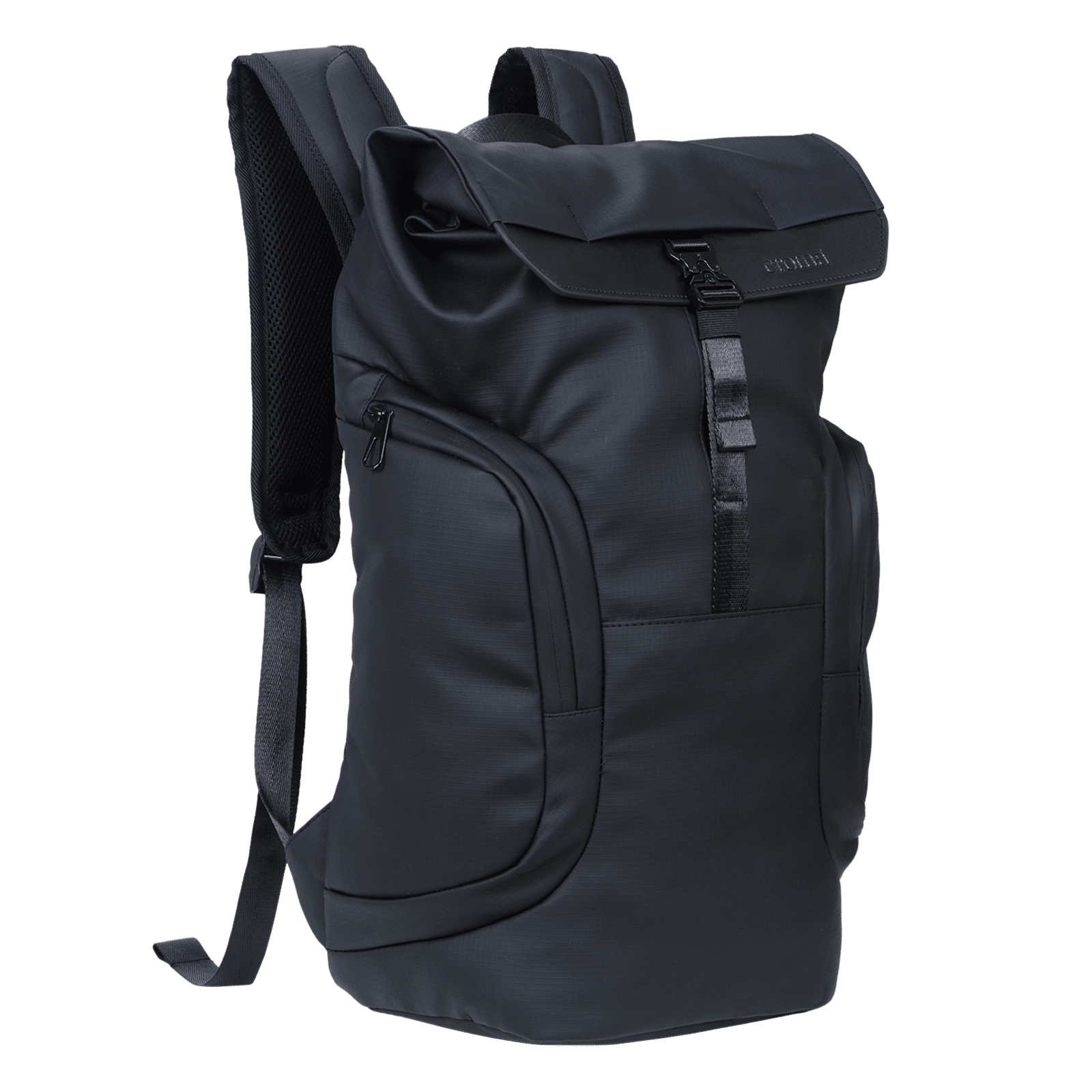 Croma Coated Polyester & Fabric Laptop Backpack for 15.6 Inch Laptop (28 L, Trolley Strap, Black) Croma Coated Polyester & Fabric Laptop Backpack for 15.6 Inch Laptop (28 L, Trolley Strap, Black)_5