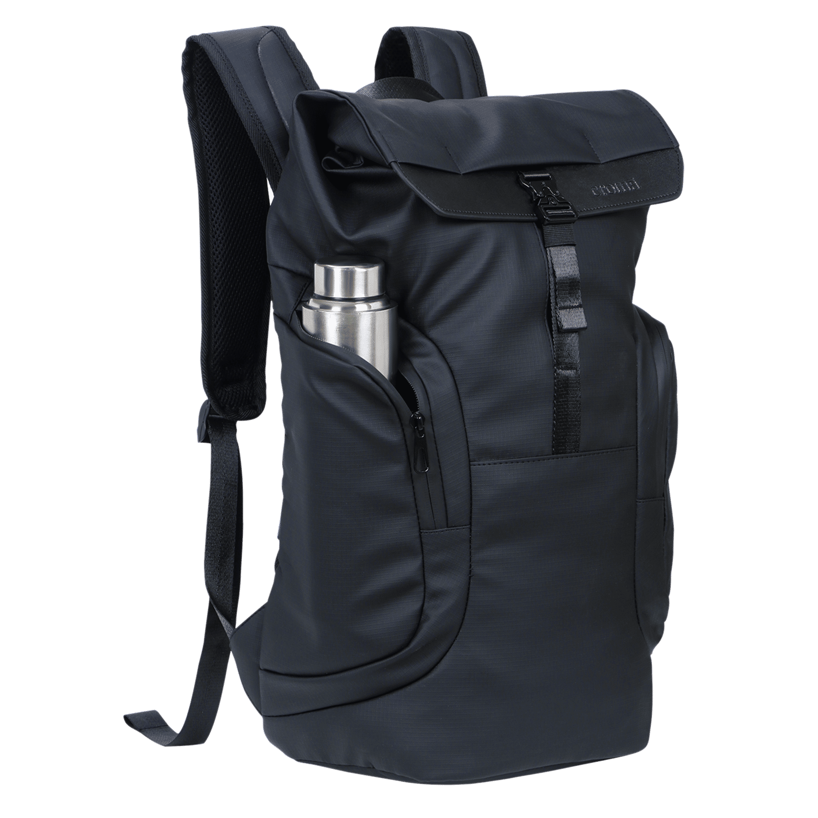 Croma Coated Polyester & Fabric Laptop Backpack for 15.6 Inch Laptop (28 L, Trolley Strap, Black) Croma Coated Polyester & Fabric Laptop Backpack for 15.6 Inch Laptop (28 L, Trolley Strap, Black)_6