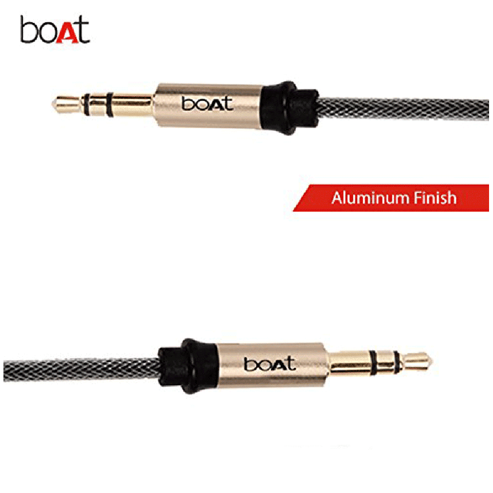 boAt Aux 500 3.5mm Aux to 3.5mm Aux 4.9 Feet (1.5M) Cable (Dual Shielding, Gold) boAt Aux 500 3.5mm Aux to 3.5mm Aux 4.9 Feet (1.5M) Cable (Dual Shielding, Gold)_4