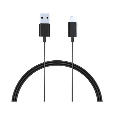 Croma Type A to Type C 3.9 Feet (1.2M) Cable (Sync and Charge, Black)