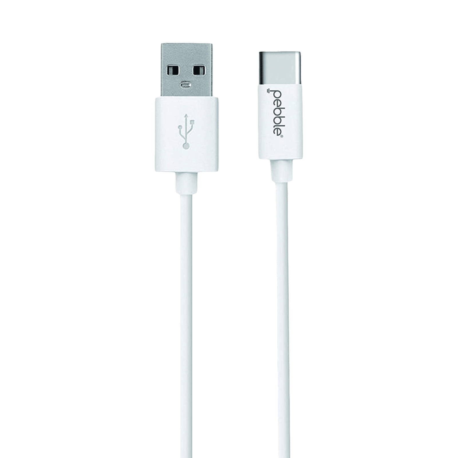 Pebble Type A to Type C 3.3 Feet (1M) Cable (Sync and Charge, White) Pebble Type A to Type C 3.3 Feet (1M) Cable (Sync and Charge, White)_1