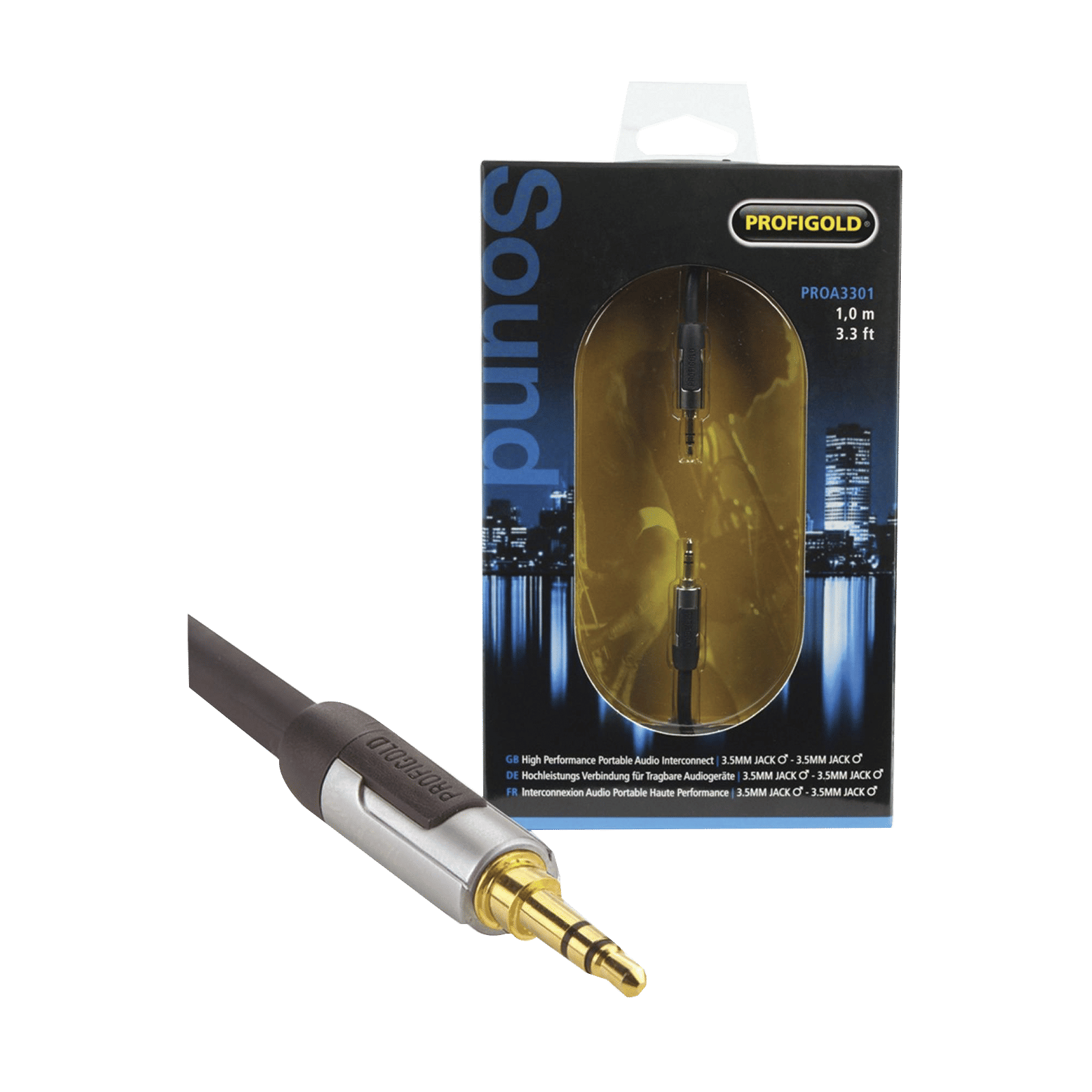 PROFIGOLD 3.5mm Aux to 3.5mm Aux 3.2 Feet (1M) Cable (IAT Technology, Anthracite) PROFIGOLD 3.5mm Aux to 3.5mm Aux 3.2 Feet (1M) Cable (IAT Technology, Anthracite)_7