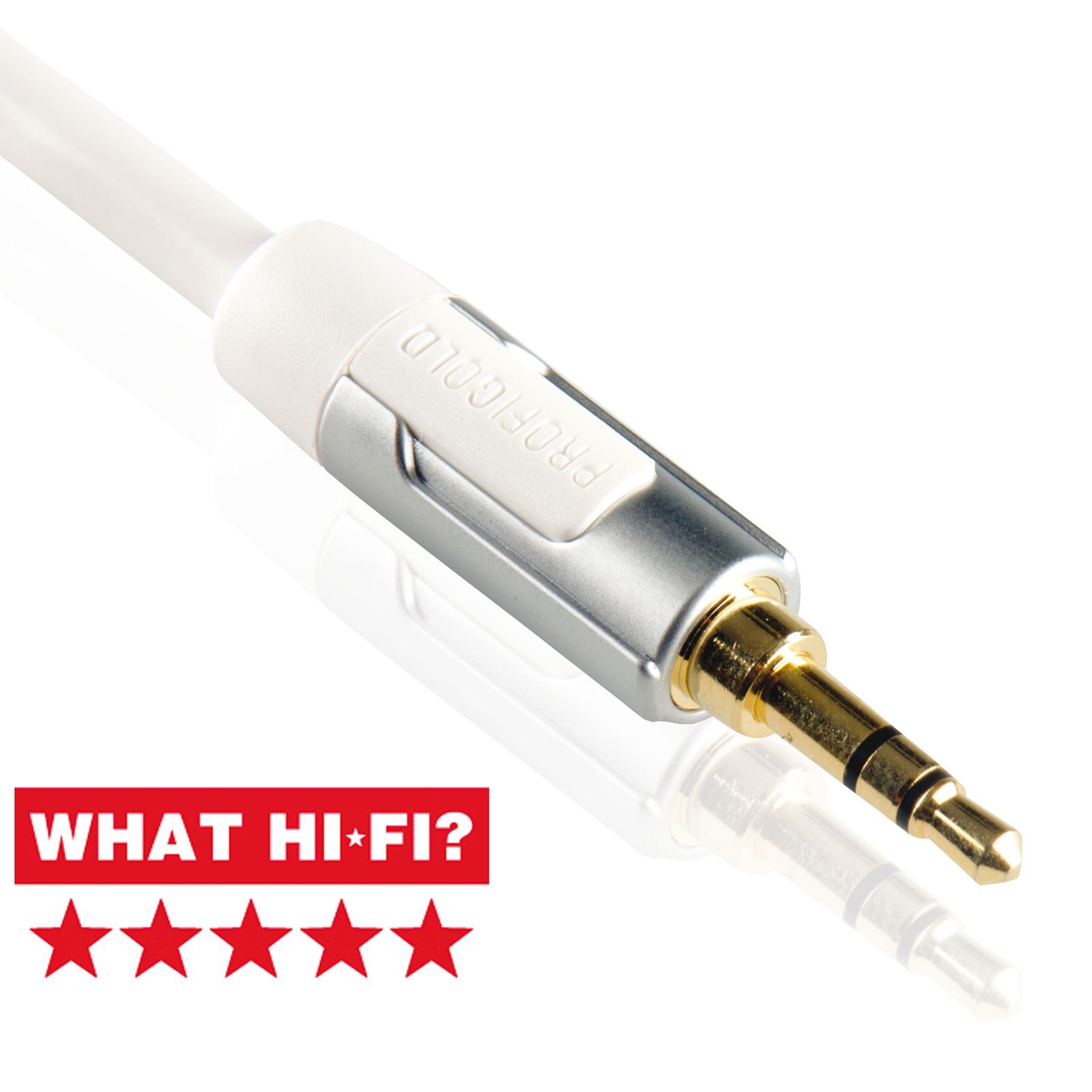 PROFIGOLD 3.5mm Aux to 3.5mm Aux 6.56 Feet (2M) Cable (Multiple Cable Shielding, White)_3