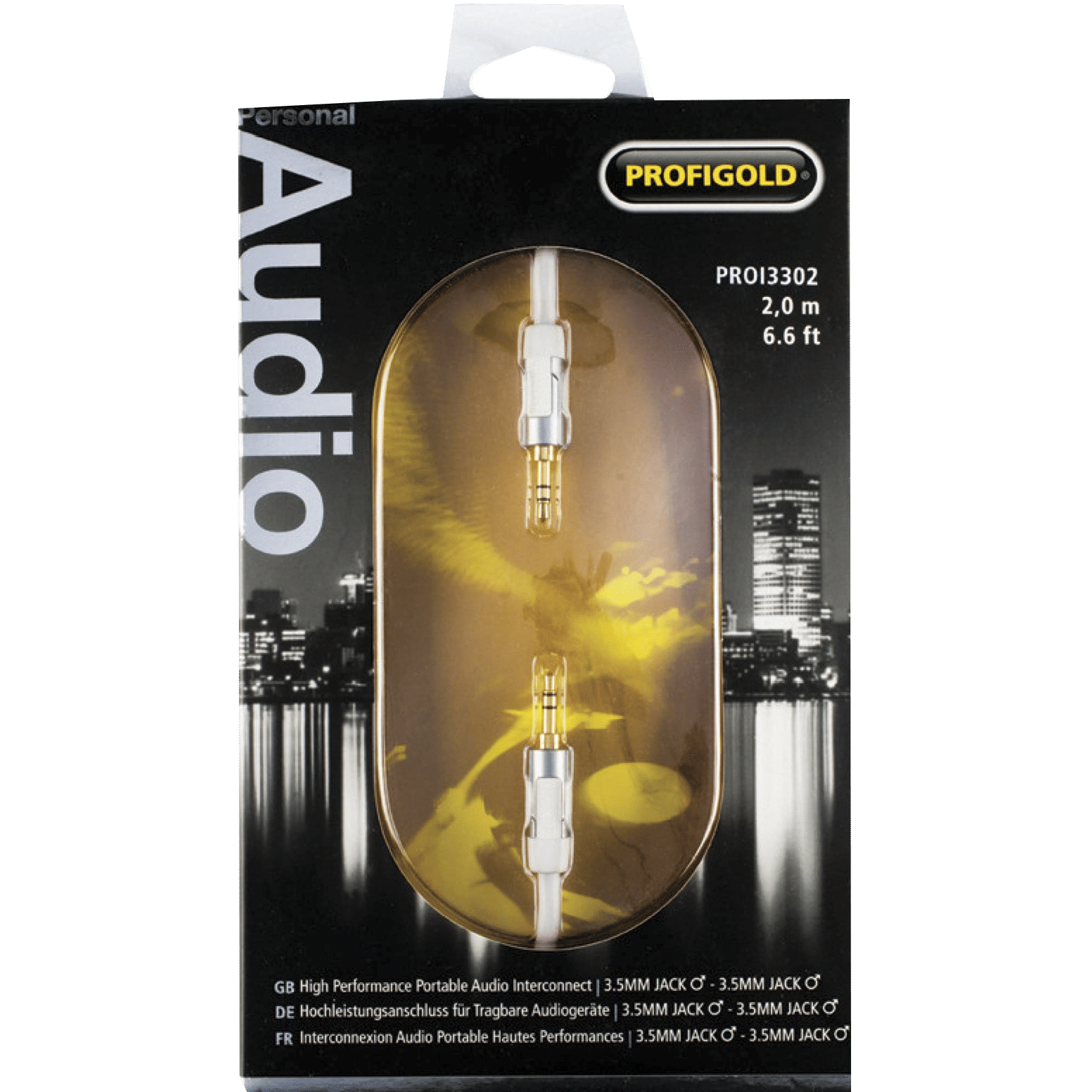 PROFIGOLD 3.5mm Aux to 3.5mm Aux 6.56 Feet (2M) Cable (Multiple Cable Shielding, White)_4