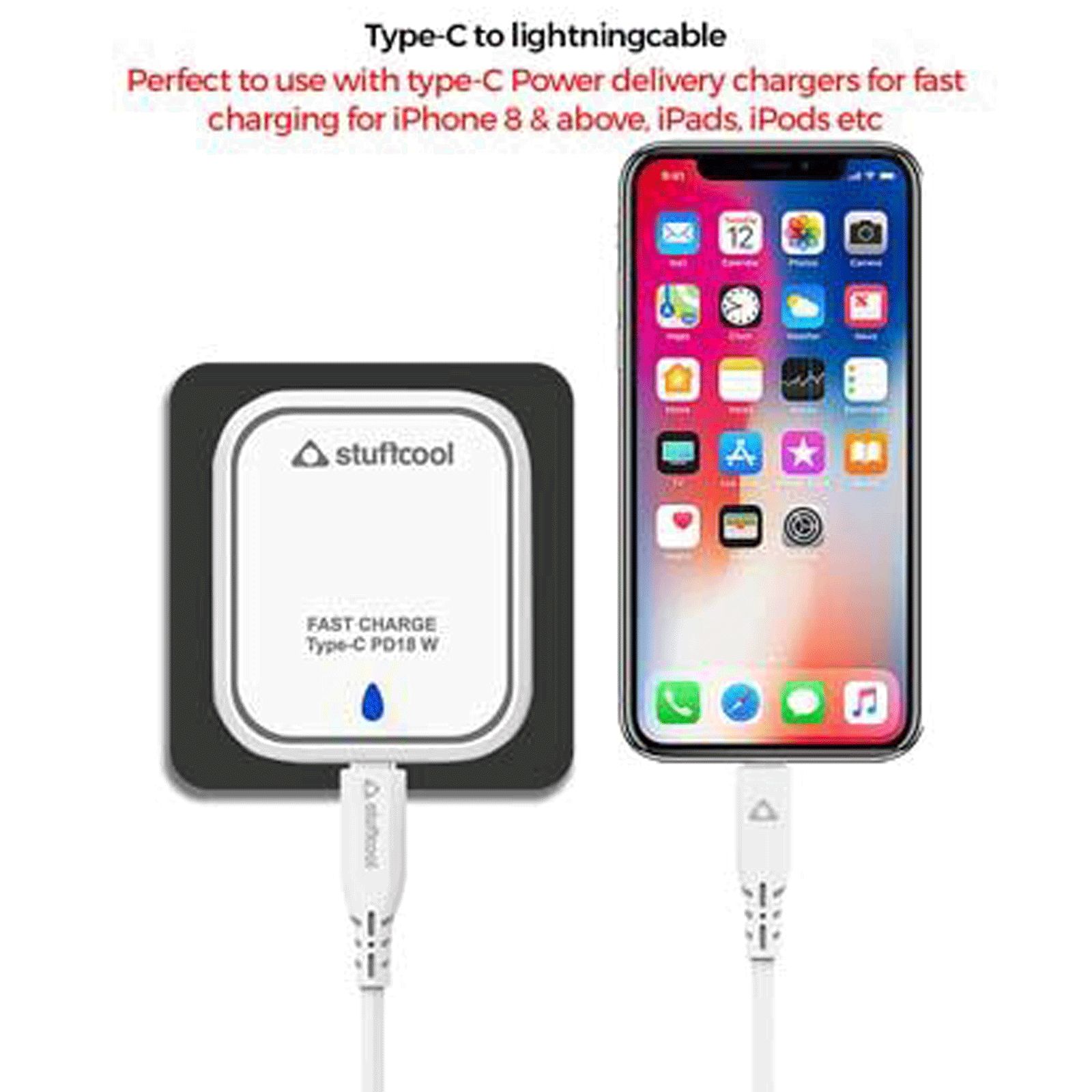 Stuffcool Bolt Type C to Lightning 3.9 Feet (1.2M) Cable (Sync and Charge, White) Stuffcool Bolt Type C to Lightning 3.9 Feet (1.2M) Cable (Sync and Charge, White)_9