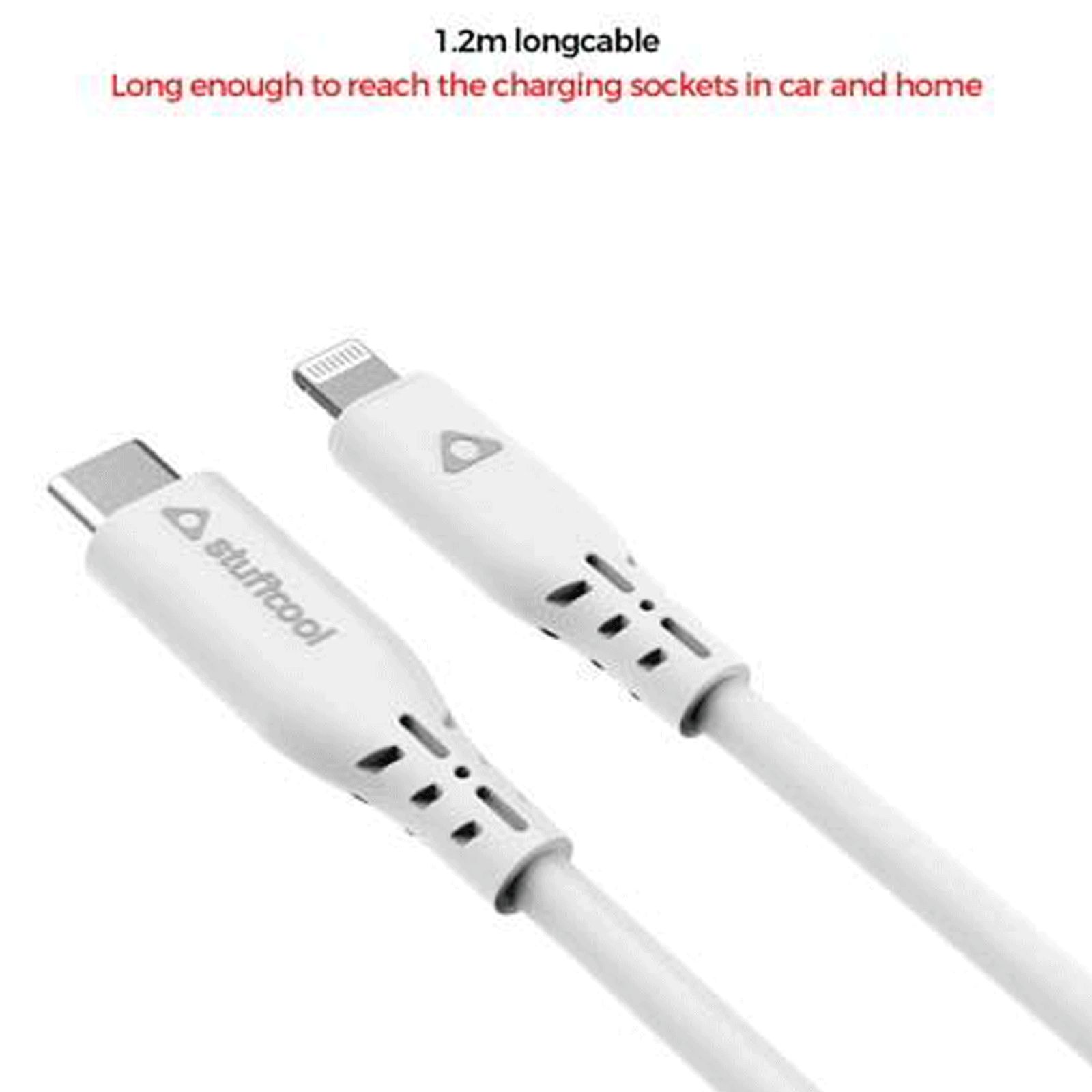Stuffcool Bolt Type C to Lightning 3.9 Feet (1.2M) Cable (Sync and Charge, White) Stuffcool Bolt Type C to Lightning 3.9 Feet (1.2M) Cable (Sync and Charge, White)_5