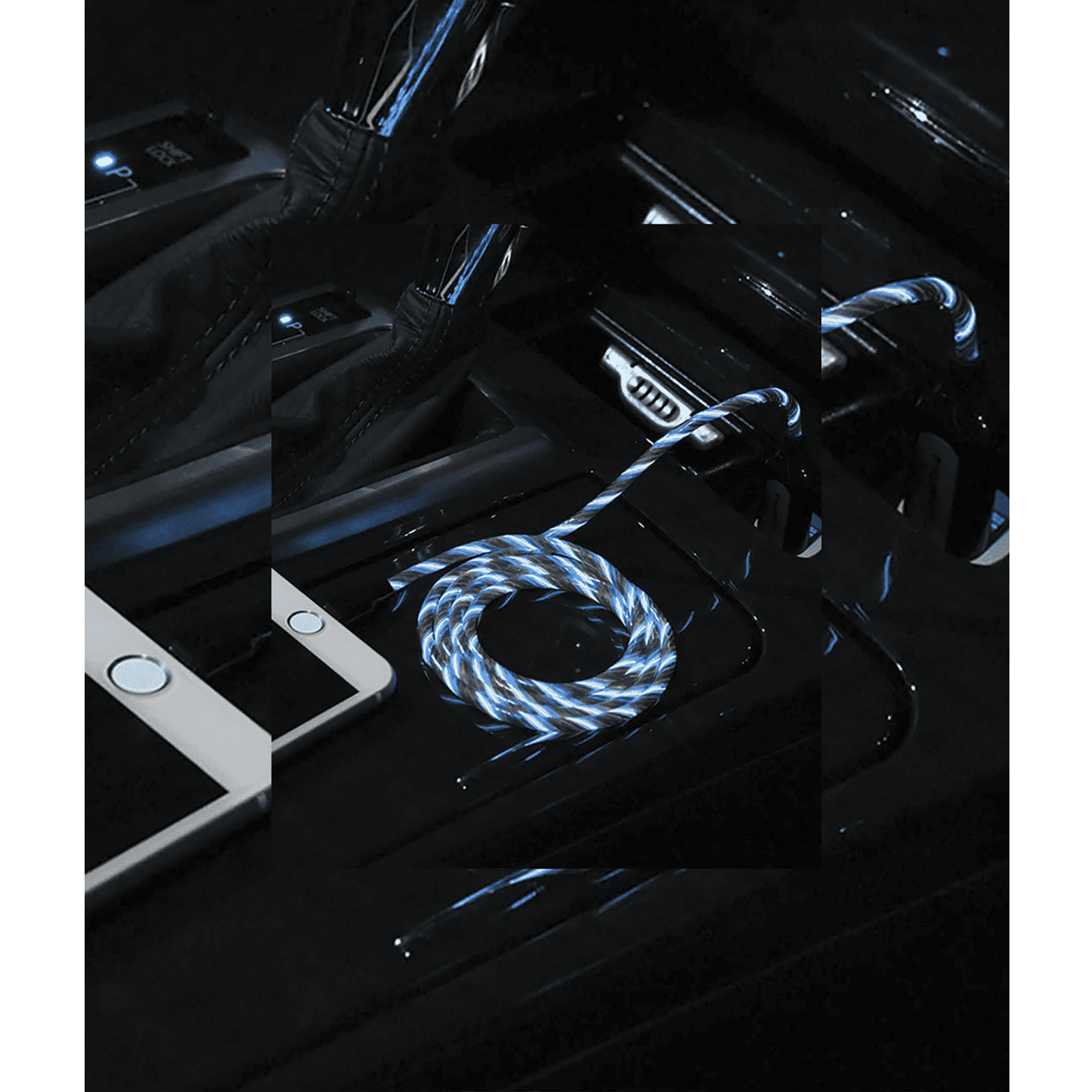 Macmerise Illume Type A to Type C, Micro USB, Lightning 3.3 Feet (1M) 3-in-1 Cable (LED Light Flow, Black) Macmerise Illume Type A to Type C, Micro USB, Lightning 3.3 Feet (1M) 3-in-1 Cable (LED Light Flow, Black)_6
