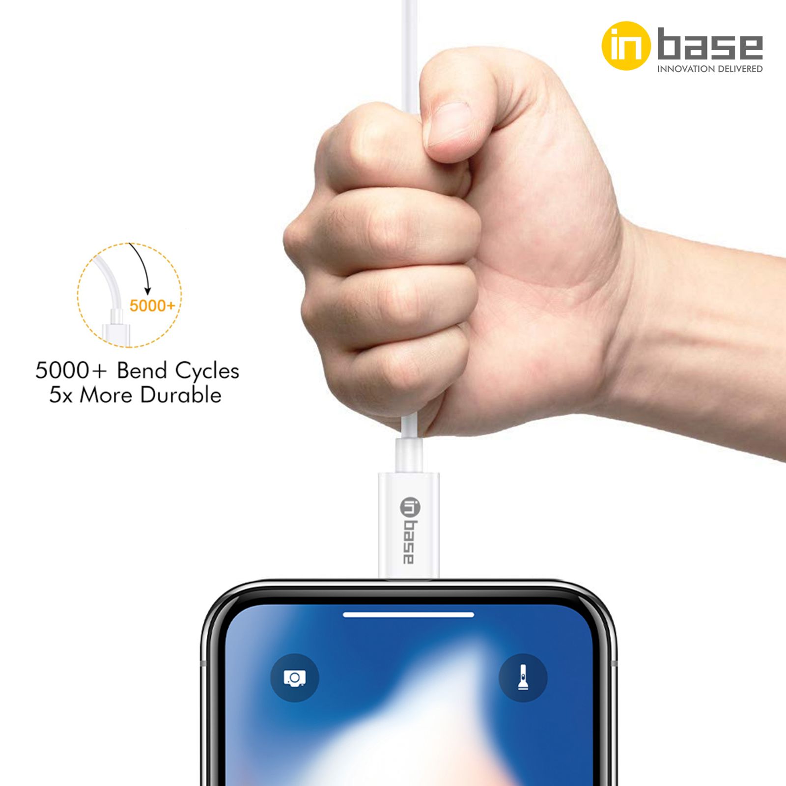 Inbase Type C to Type C 4.9 Feet (1.5M) Cable (Pure Copper Core, White)_6