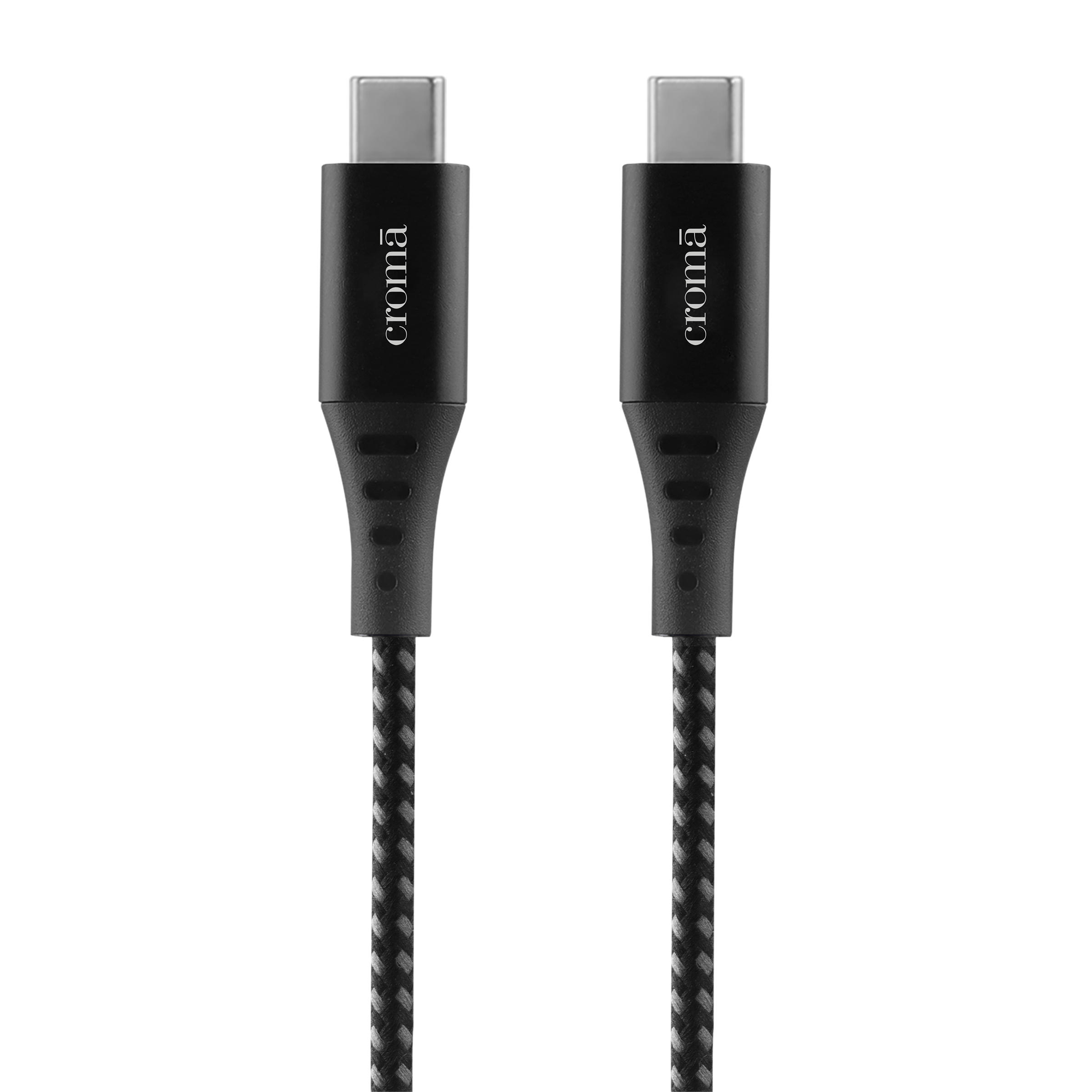 Croma Type C to Type C 3.3 Feet (1M) Cable (Nylon Braided, Grey) Croma Type C to Type C 3.3 Feet (1M) Cable (Nylon Braided, Grey)_3