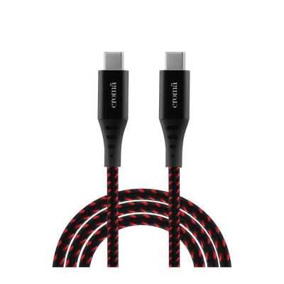 Croma Type C to Type C 3.3 Feet (1M) Cable (Nylon Braided, Red)
