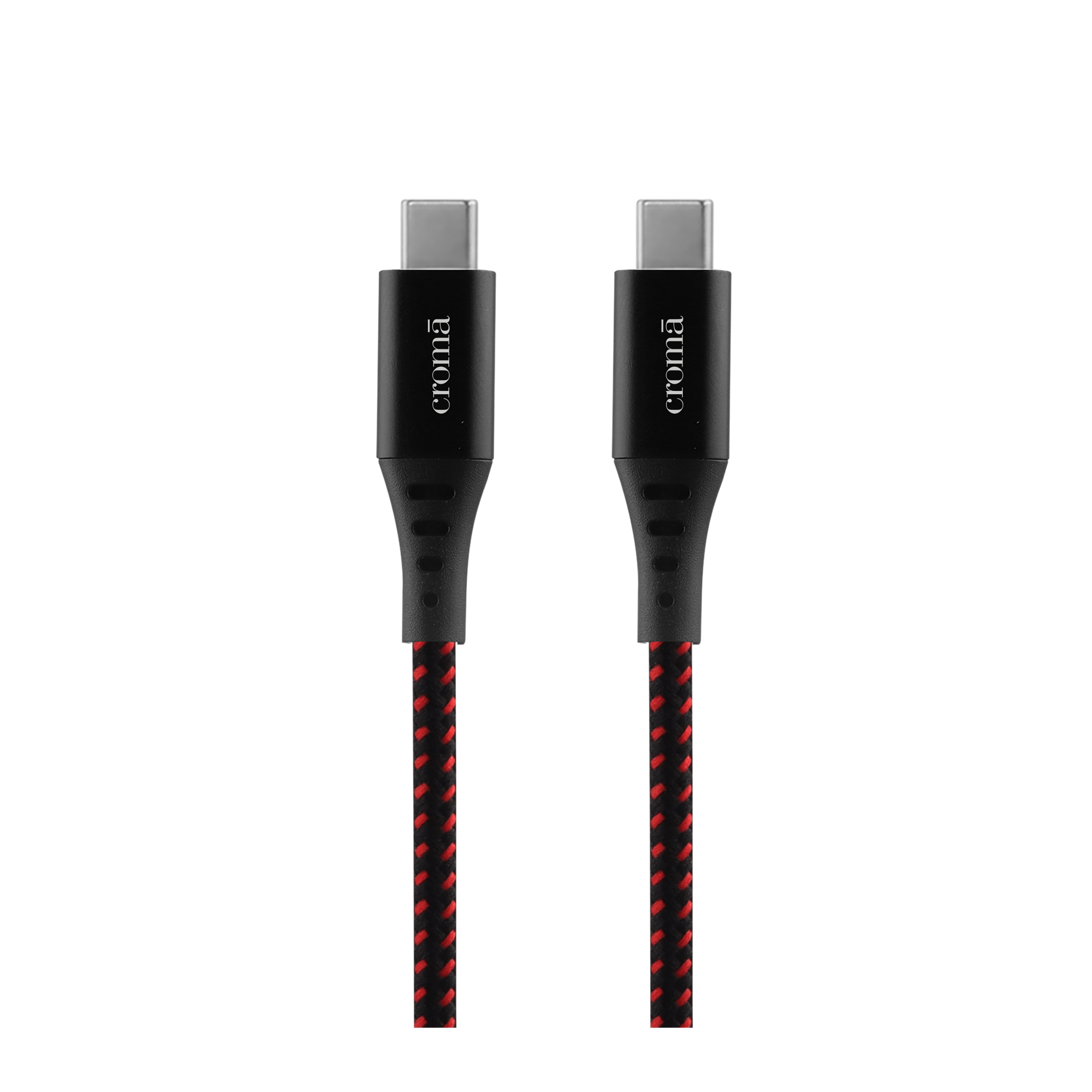 Croma Type C to Type C 3.3 Feet (1M) Cable (Nylon Braided, Red) Croma Type C to Type C 3.3 Feet (1M) Cable (Nylon Braided, Red)_4