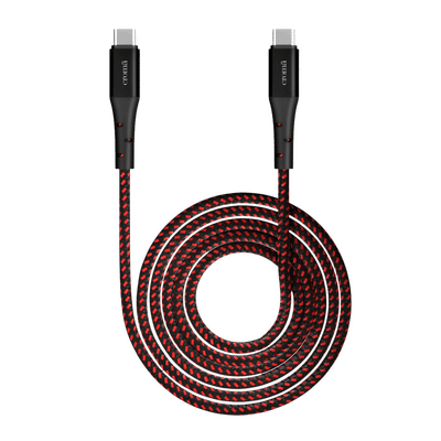 Croma Type C to Type C 6.6 Feet (2M) Cable (Apple Compatible, Red)