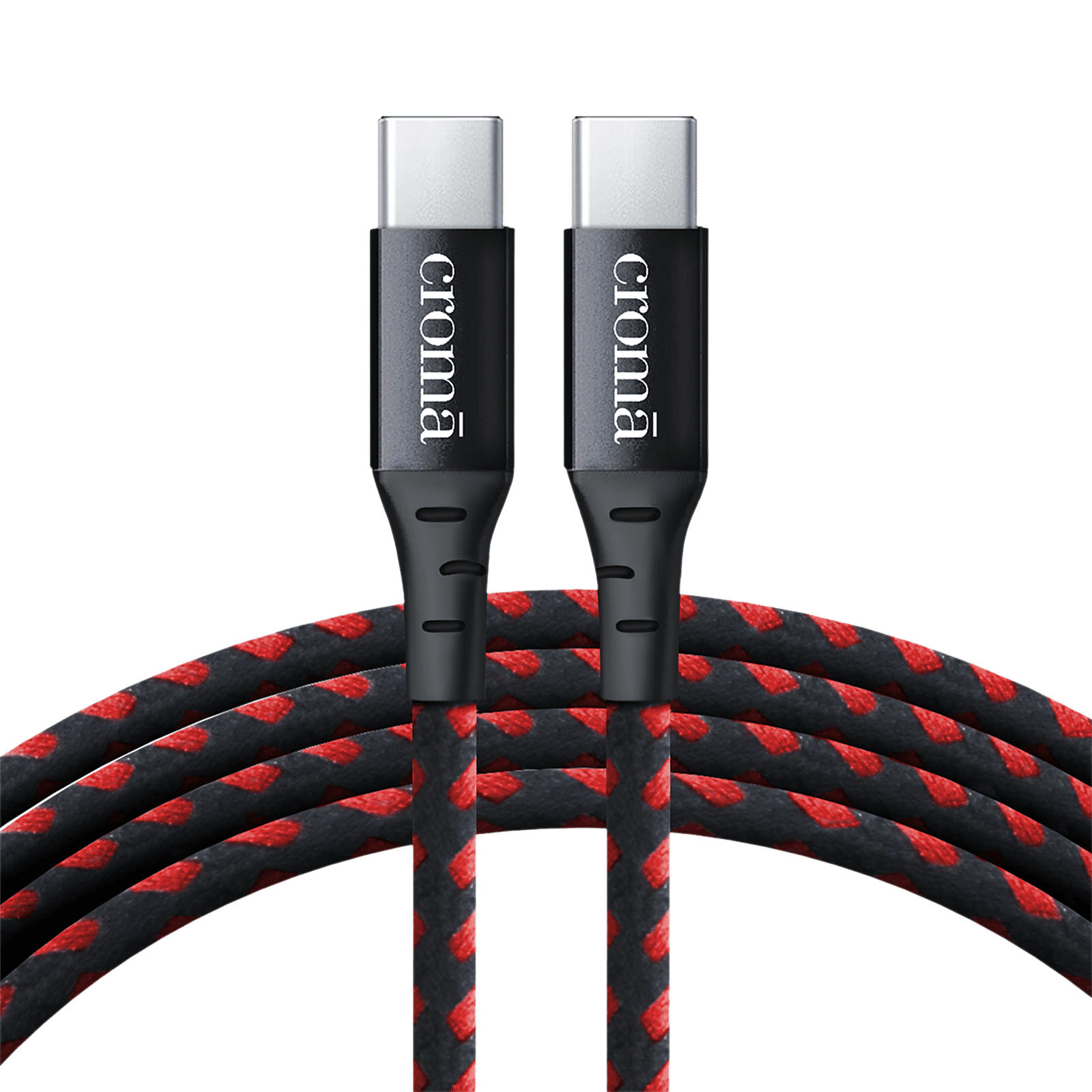 Croma Type C to Type C 6.6 Feet (2M) Cable (Apple Compatible, Red)_5