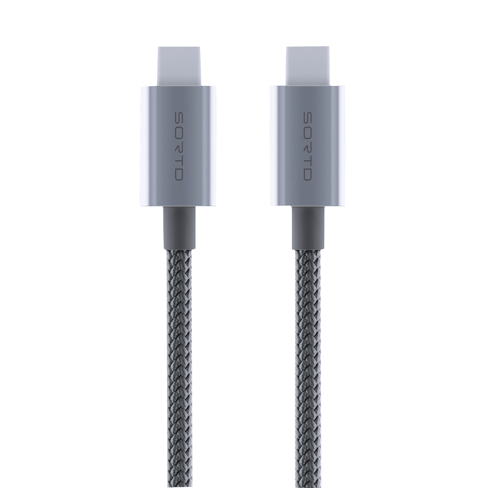 Sortd Type C to Type C 3.3 Feet (1M) Cable (In-Build Smart E Marker Chip, Grey) Sortd Type C to Type C 3.3 Feet (1M) Cable (In-Build Smart E Marker Chip, Grey)_4
