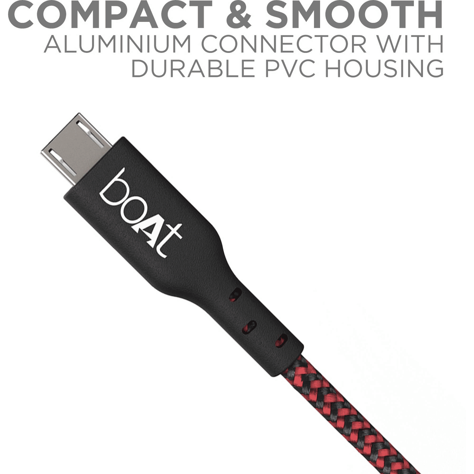 boAt 150 Type A to Micro USB 4.9 Feet (1.5M) Cable (Tangle-free Design, Black & Red)_10