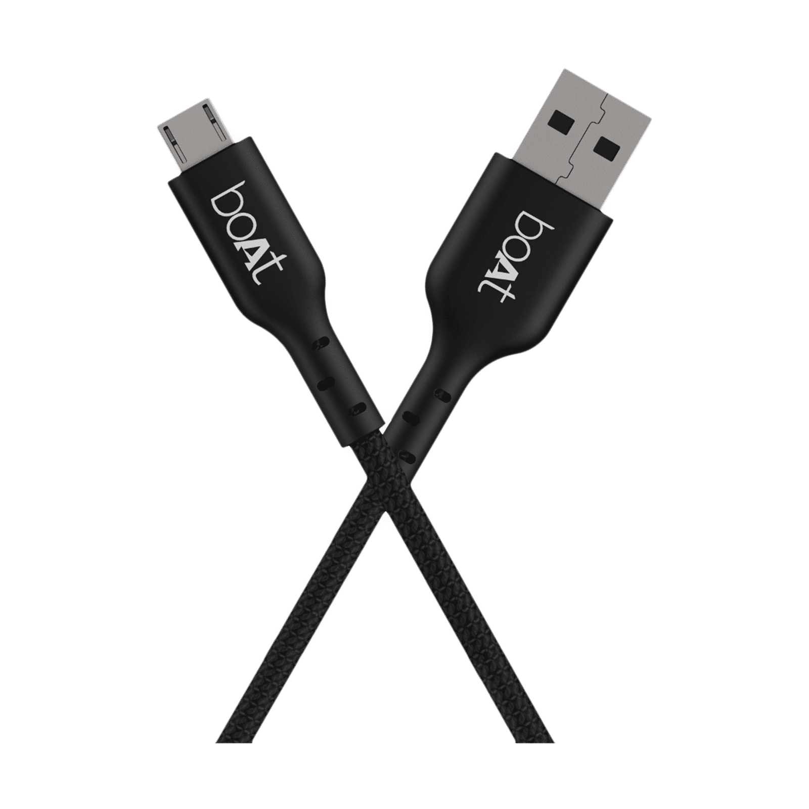 boAt USB 150 MKI Type A to Micro USB 4.9 Feet (1.5M) Cable (Premium Cotton Braiding, Black) boAt USB 150 MKI Type A to Micro USB 4.9 Feet (1.5M) Cable (Premium Cotton Braiding, Black)_1