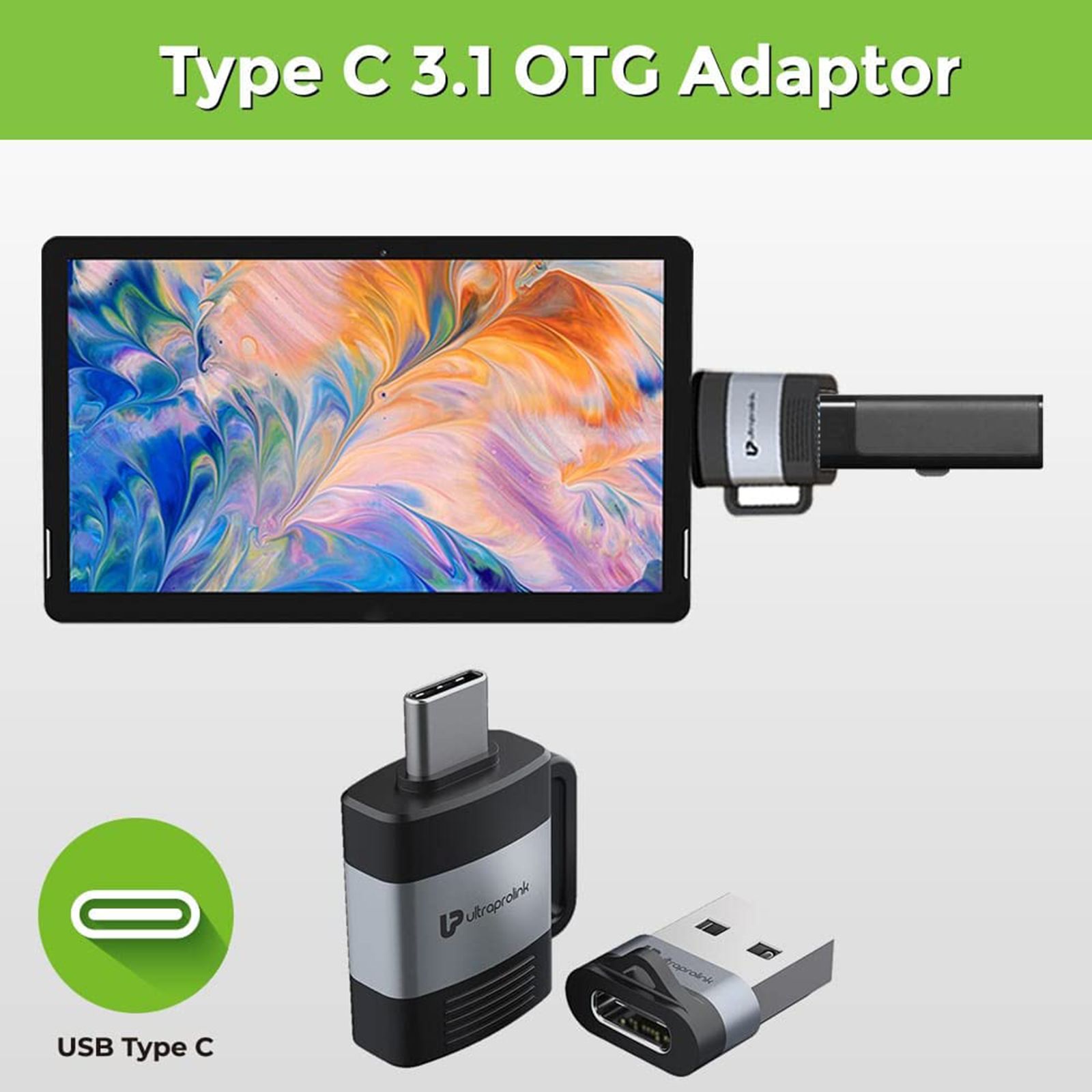 UltraProlink C-Adapt Duo Type C to Type A OTG Adapter (5Gbps Data Transfer Speed, Black) UltraProlink C-Adapt Duo Type C to Type A OTG Adapter (5Gbps Data Transfer Speed, Black)_6