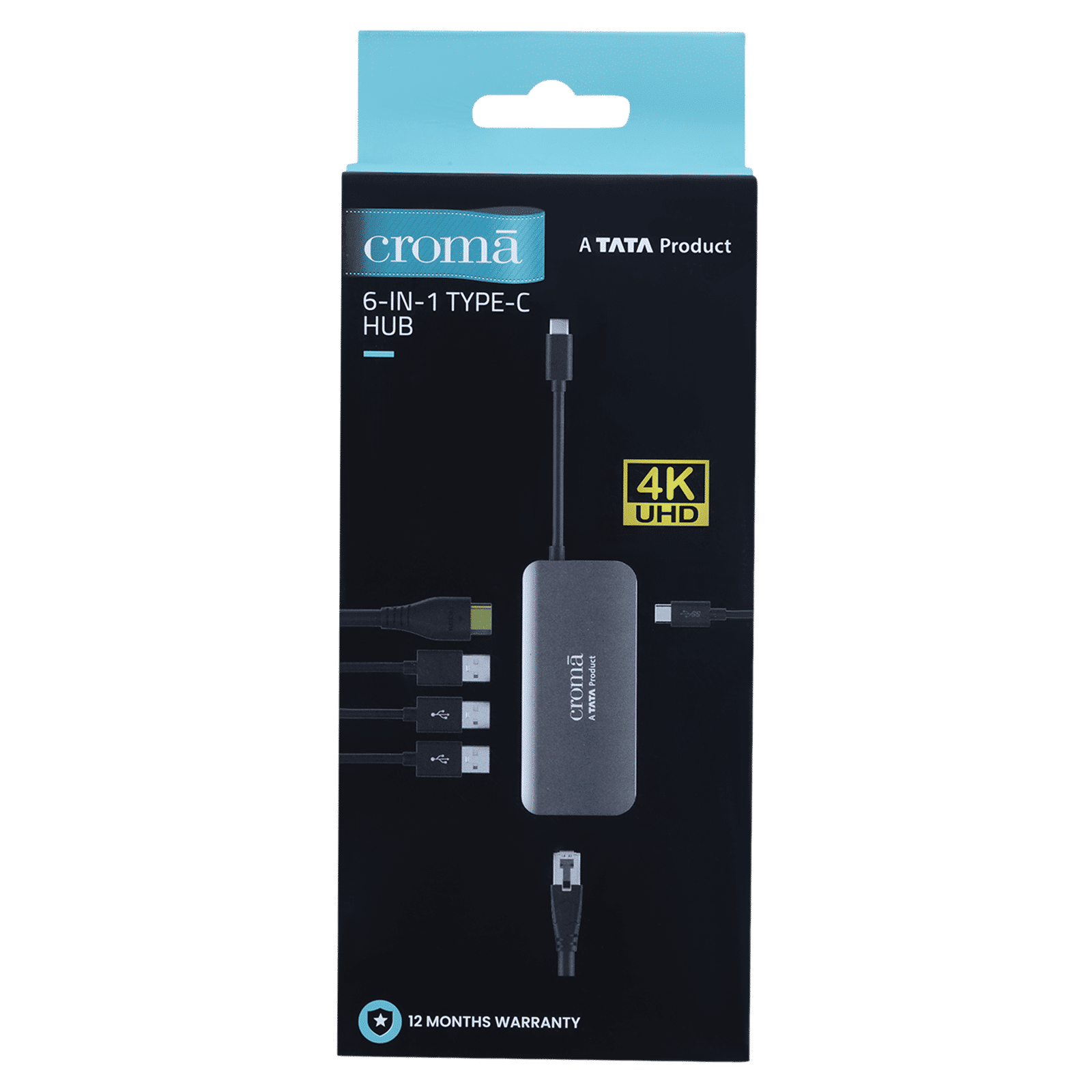 Croma USB 3.0 Type C to USB 3.0 Type C, USB 3.0 Type A, RJ45, HDMI Type A Multi-Port Hub (5 Gbps Data Transfer Rate, Grey) Croma USB 3.0 Type C to USB 3.0 Type C, USB 3.0 Type A, RJ45, HDMI Type A Multi-Port Hub (5 Gbps Data Transfer Rate, Grey)_6