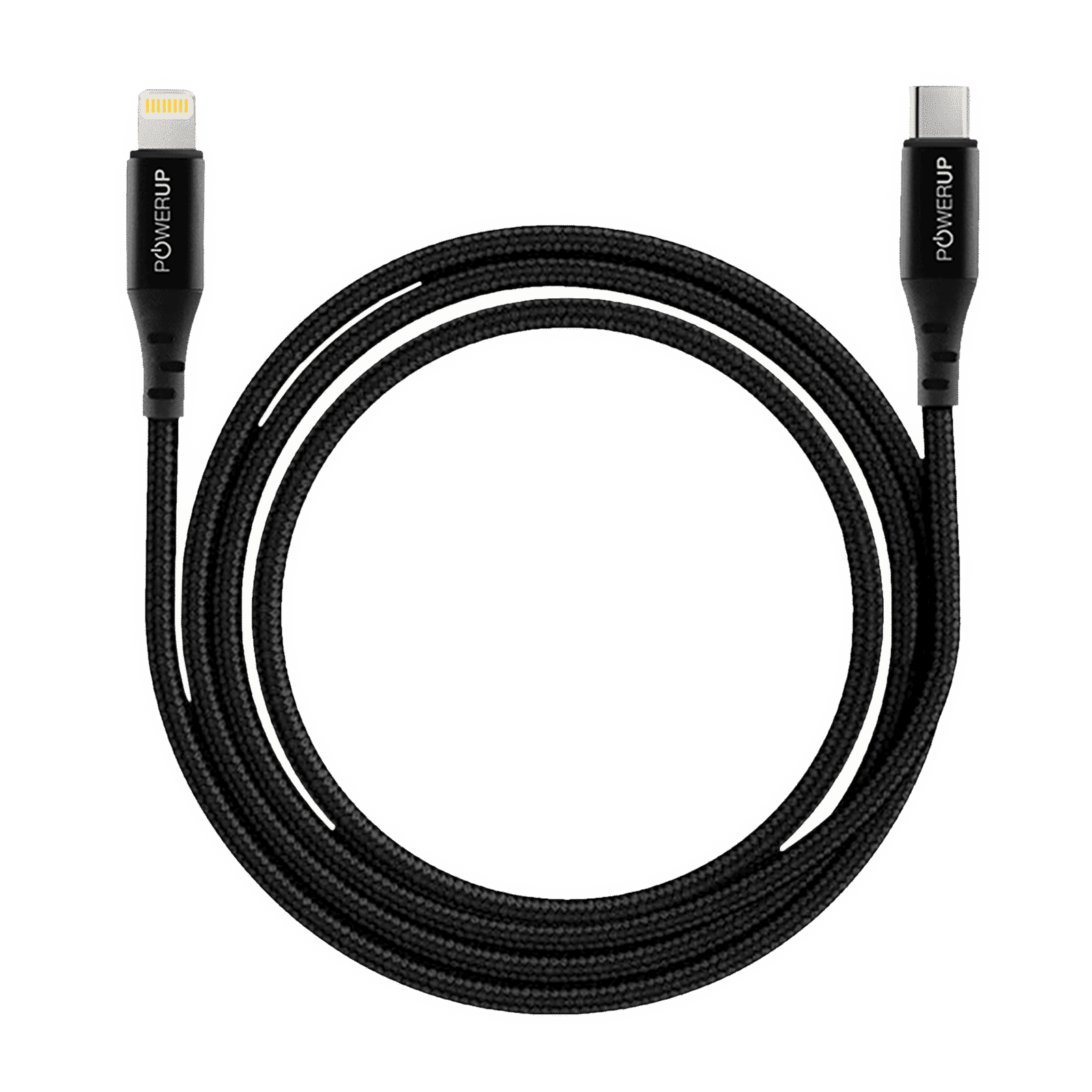POWERUP Type C to Lightning 4.92 Feet (1.5M) Cable (Fast Charge and Data Sync, Black)_1