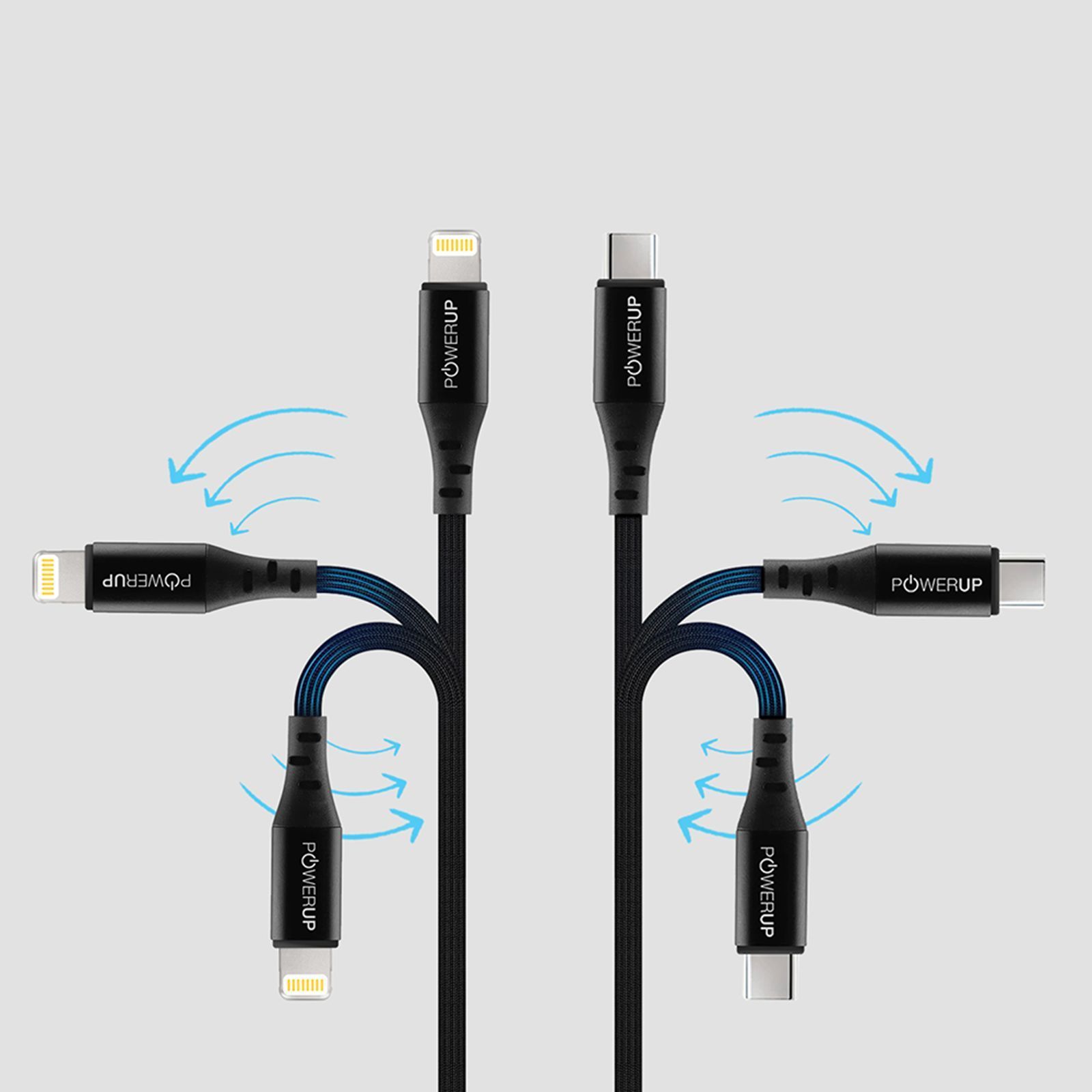 POWERUP Type C to Lightning 4.92 Feet (1.5M) Cable (Fast Charge and Data Sync, Black)_8