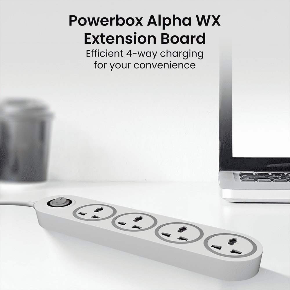 Crompton Powerbox Alpha WX 6 Amps 4 Sockets Extention Board (2 Meters, Single Power Switch, LEDPBALPHAWX, White) Crompton Powerbox Alpha WX 6 Amps 4 Sockets Extention Board (2 Meters, Single Power Switch, LEDPBALPHAWX, White)_2