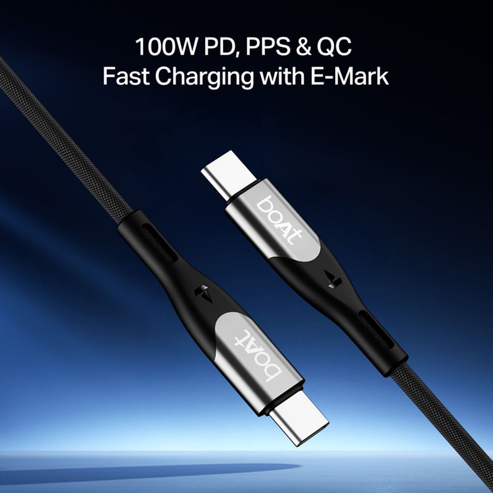 boAt Type C to Type C 3.9 Feet (1.2M) Cable (Nylon Braided, Carbon Black) _6