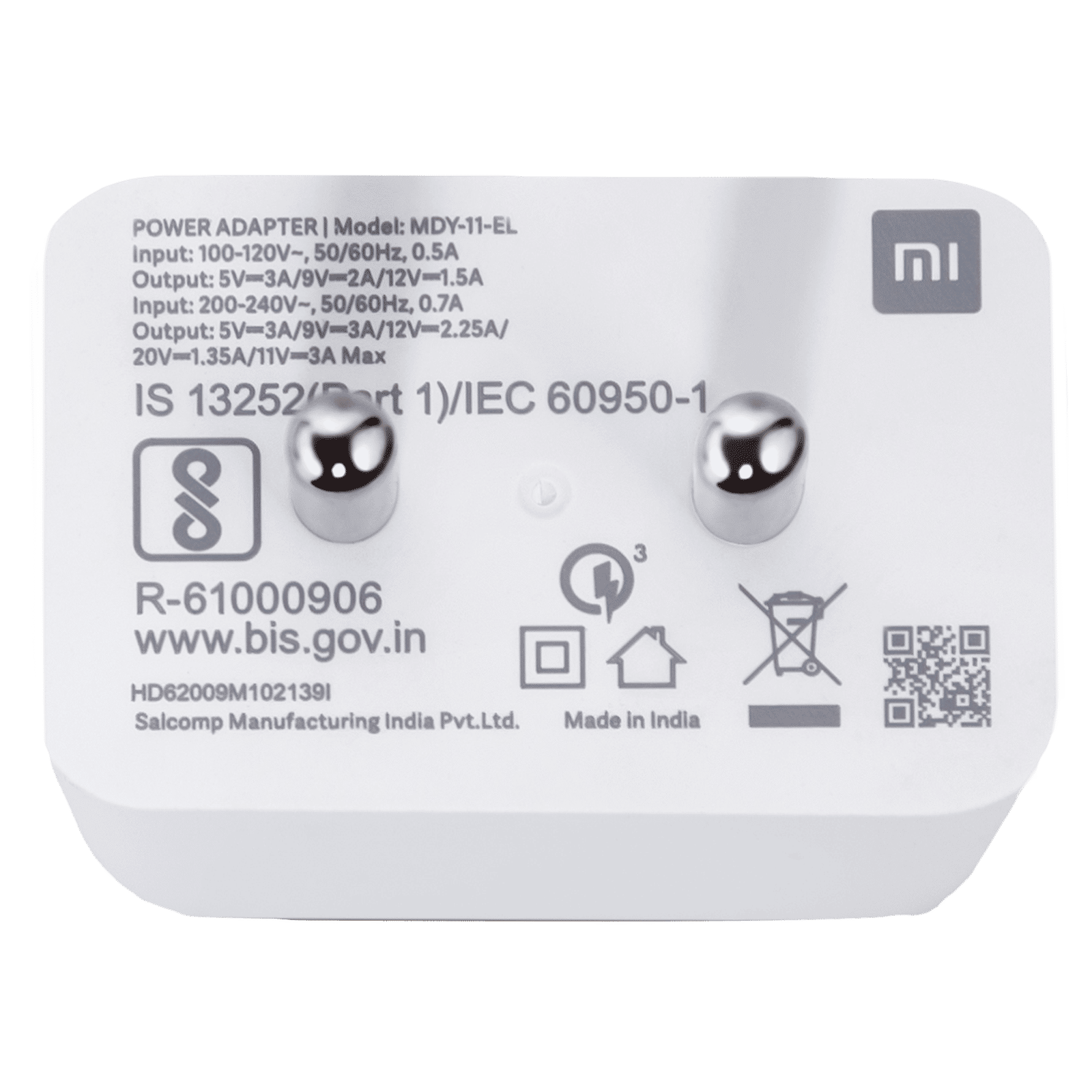 Mi SonicCharge 2. 33W Type A Fast Charger (Type A to Type C Cable, Qualcomm Quick Charge 3., White) Mi SonicCharge 2. 33W Type A Fast Charger (Type A to Type C Cable, Qualcomm Quick Charge 3., White)_5