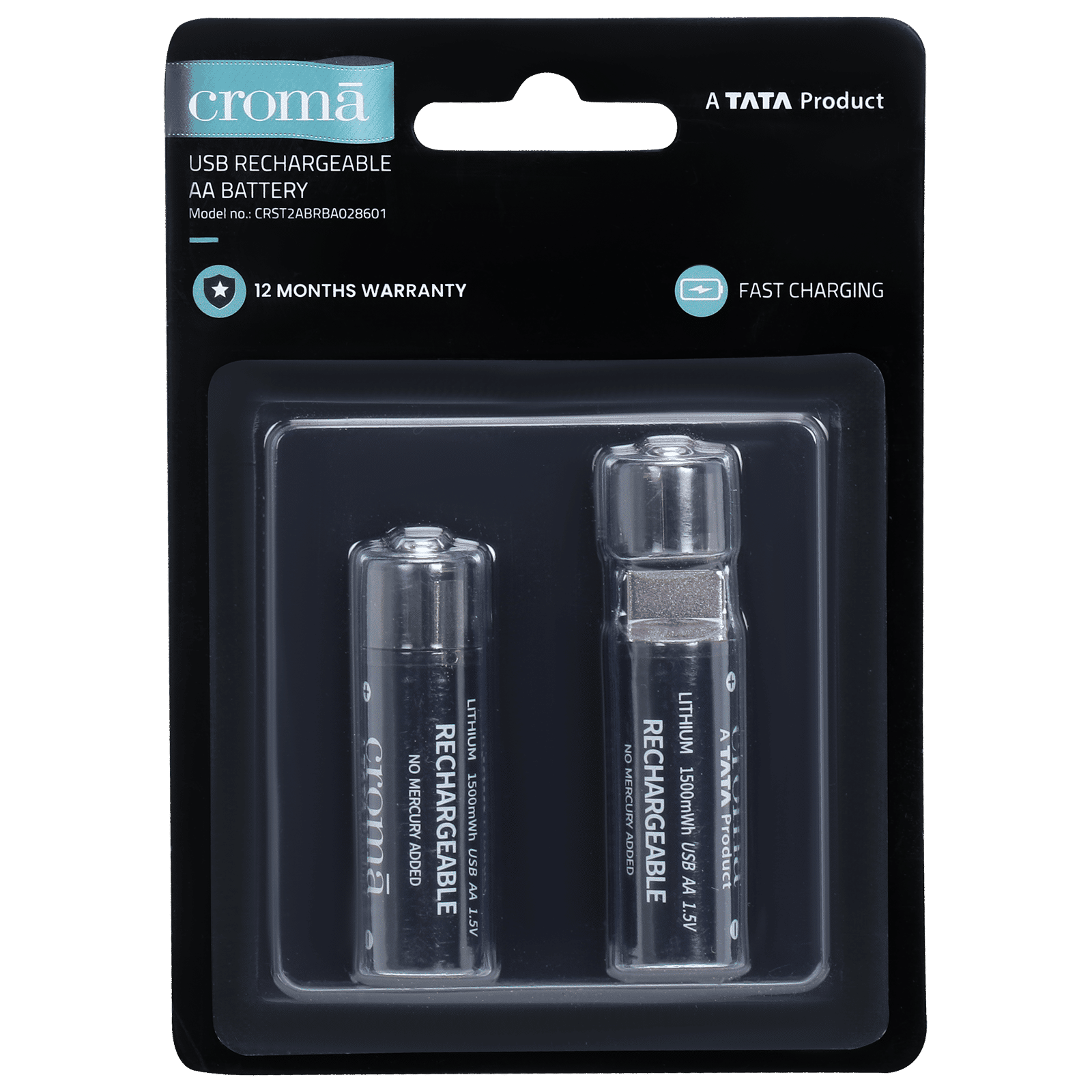 Croma 1500 mAh Alkaline AA Rechargeable Battery (Pack of 2)_4