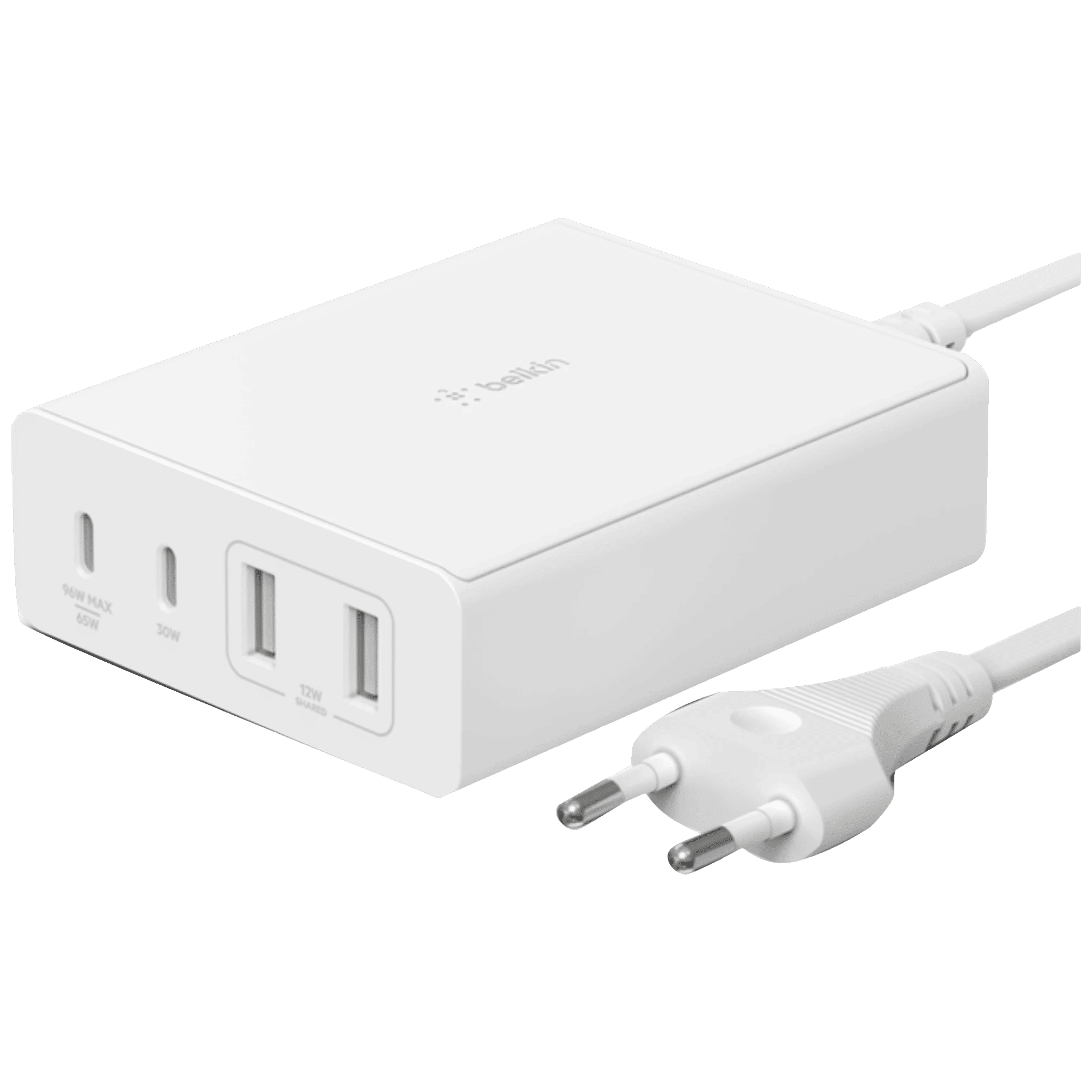 belkin BoostCharge Pro 108W Type A and Type C 4 Port GaN Charger (Fast Charge 3.0, White) belkin BoostCharge Pro 108W Type A and Type C 4 Port GaN Charger (Fast Charge 3.0, White)_1