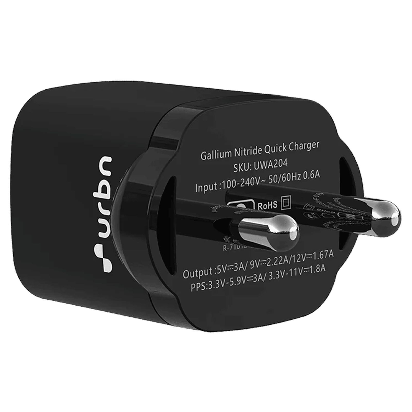 urbn GaN Pro 20W Type C Fast Charger (Adapter Only, GaN Technology, Black) urbn GaN Pro 20W Type C Fast Charger (Adapter Only, GaN Technology, Black)_1