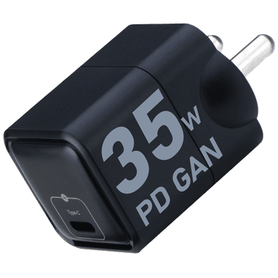 Croma 35W Type C GaN Charger (Adapter Only, Black)