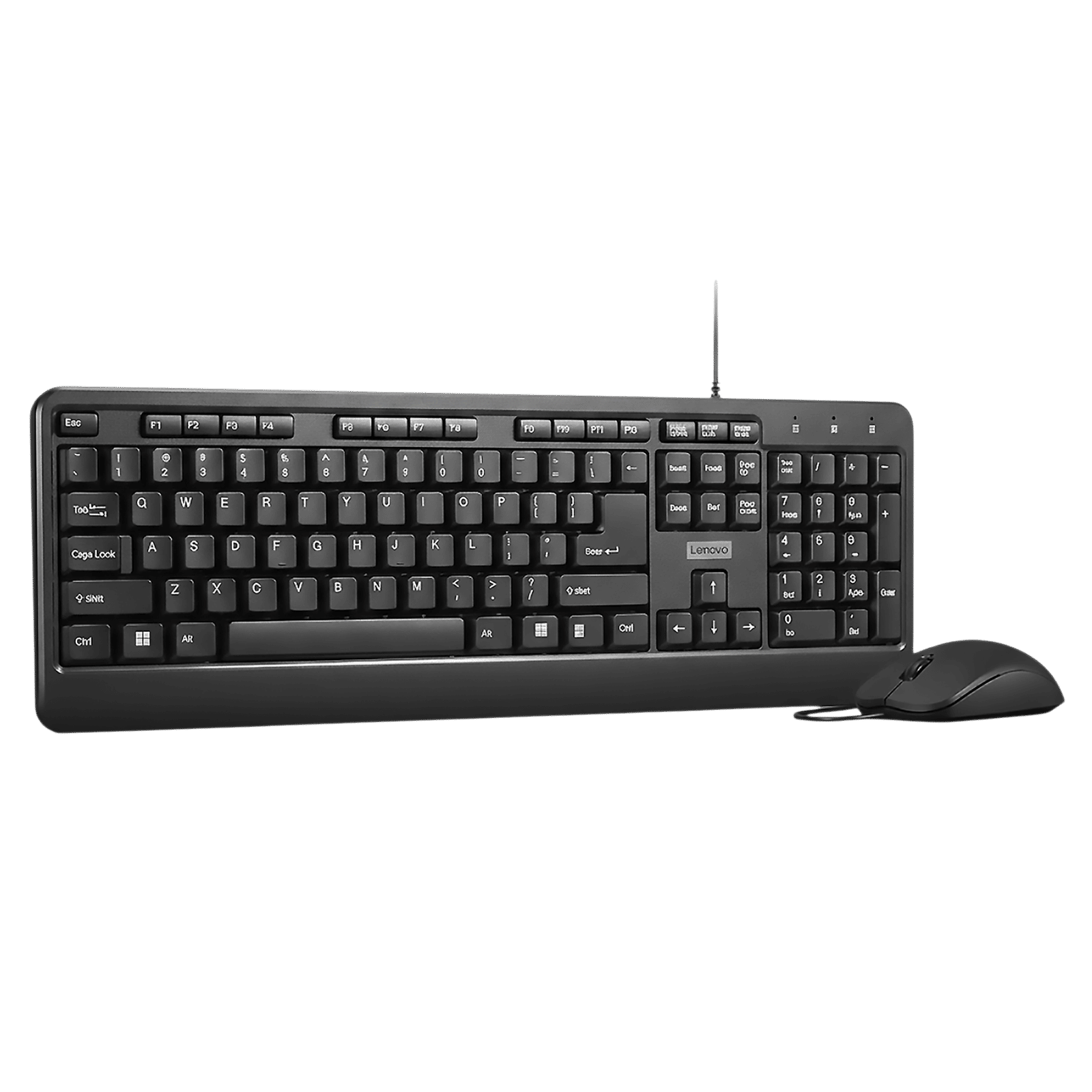 Lenovo 160 Wired Keyboard & Mouse Combo (104 Keys, 1600 DPI, LED Indicators, Black)_2