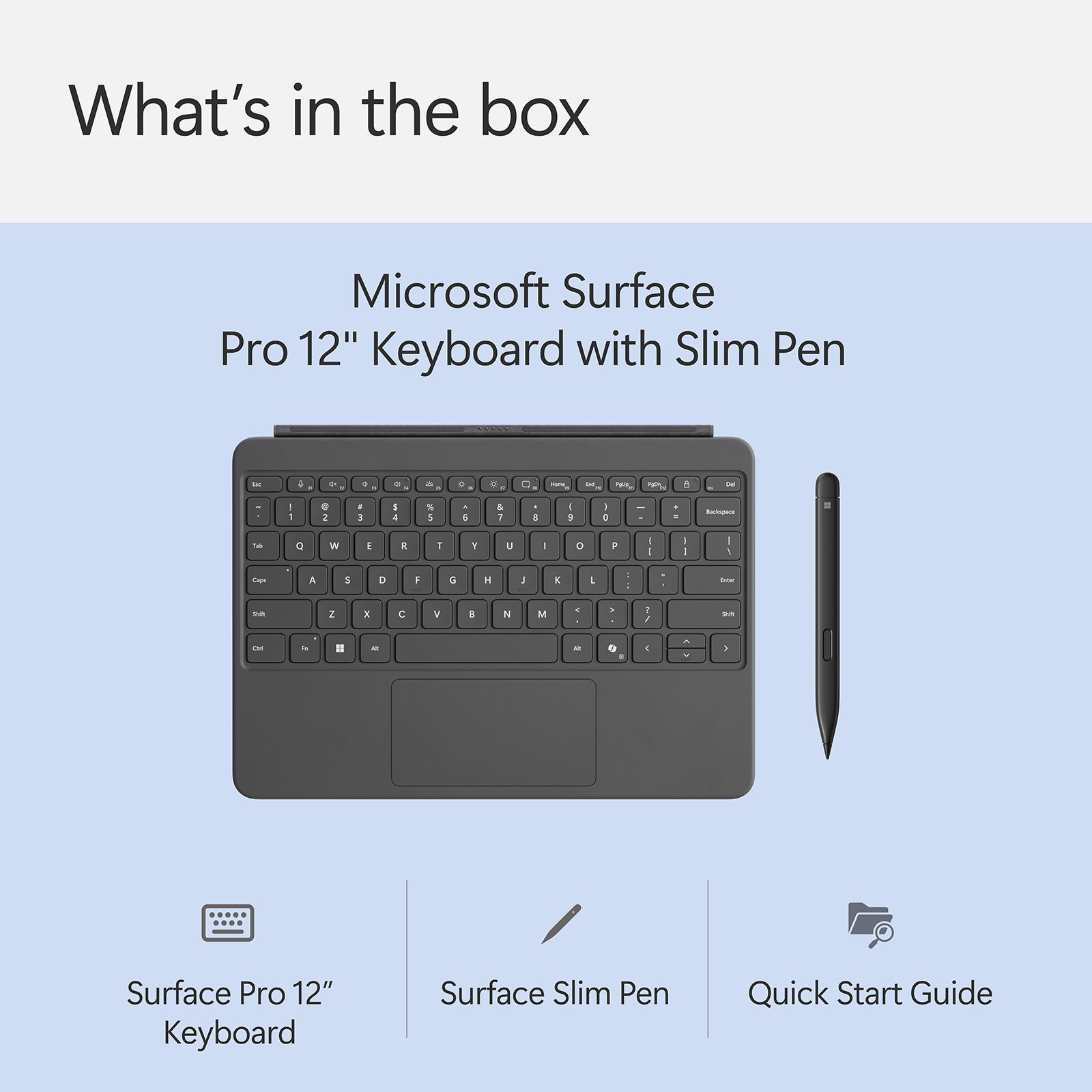 Microsoft Detachable Magnetic Keyboard for Surface Pro 12 Inch with Pen (Compact, Slate) Microsoft Detachable Magnetic Keyboard for Surface Pro 12 Inch with Pen (Compact, Slate)_7