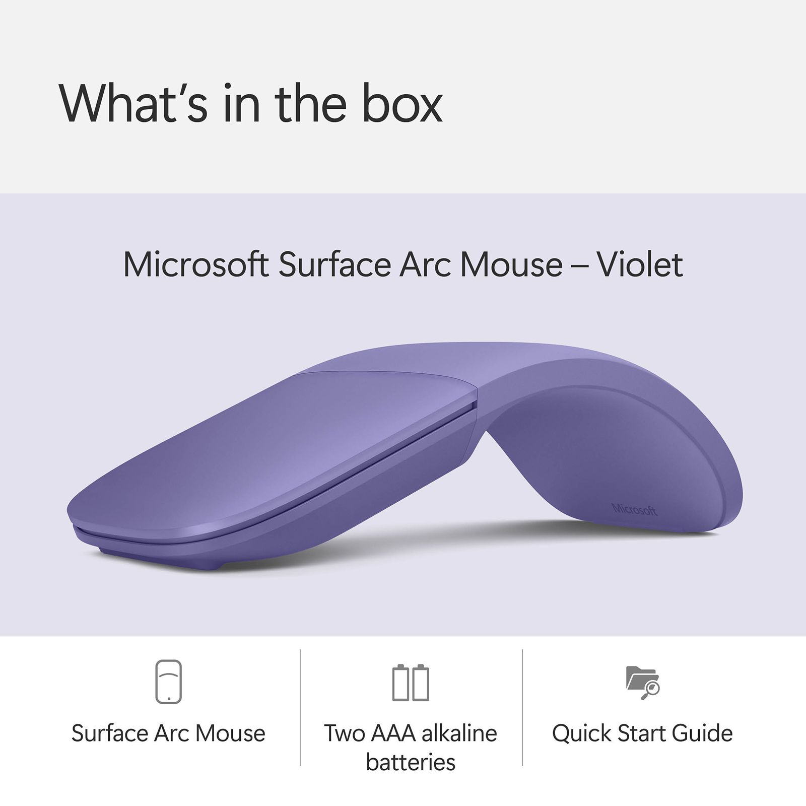 Microsoft Surface Arc Bluetooth Wireless Laser Mouse with Touch Scroll Plane (Vertically & Horizontally Scrolling, Violet) Microsoft Surface Arc Bluetooth Wireless Laser Mouse with Touch Scroll Plane (Vertically & Horizontally Scrolling, Violet)_8