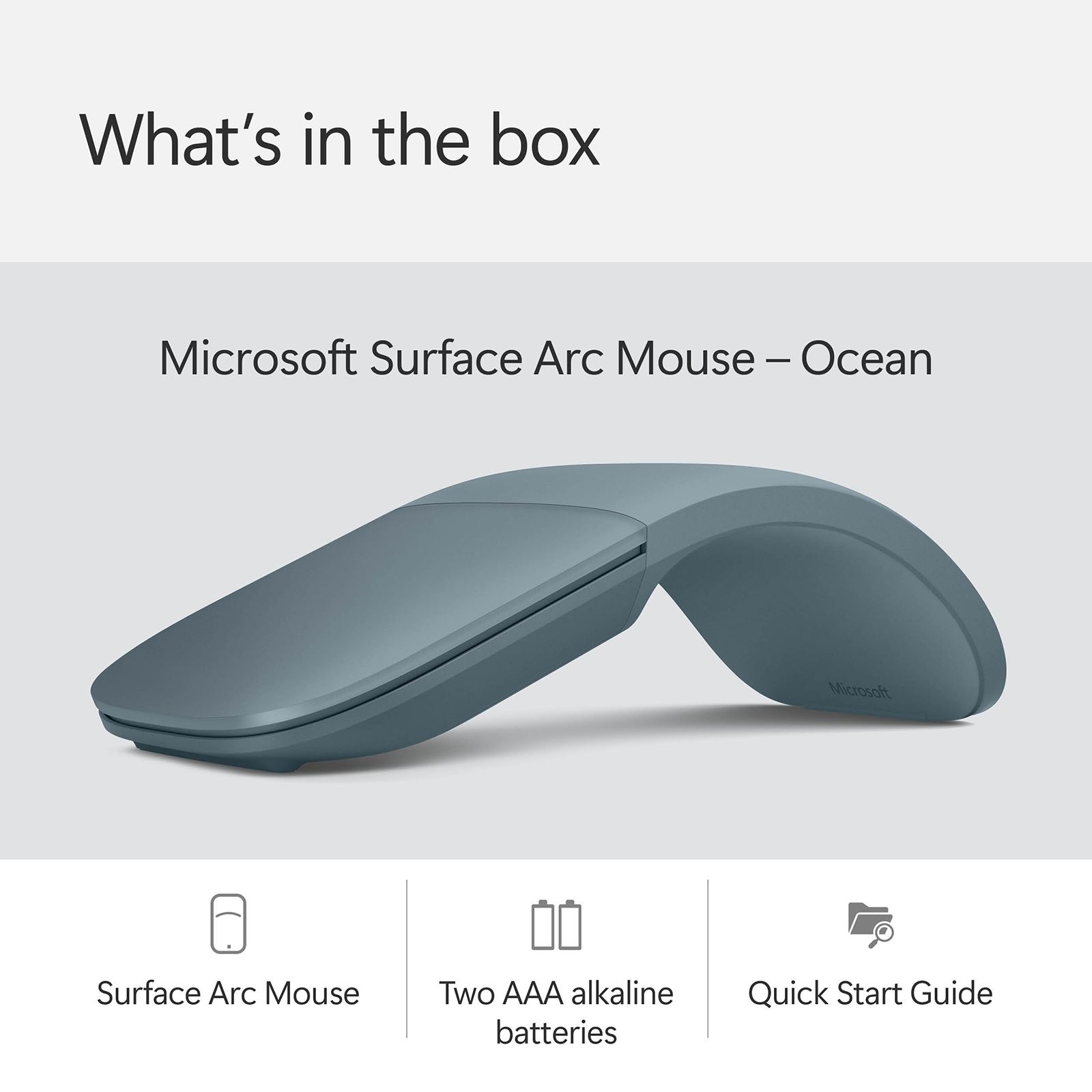 Microsoft Surface Arc Bluetooth Wireless Laser Mouse with Touch Scroll Plane (Vertically & Horizontally Scrolling, Ocean) Microsoft Surface Arc Bluetooth Wireless Laser Mouse with Touch Scroll Plane (Vertically & Horizontally Scrolling, Ocean)_8
