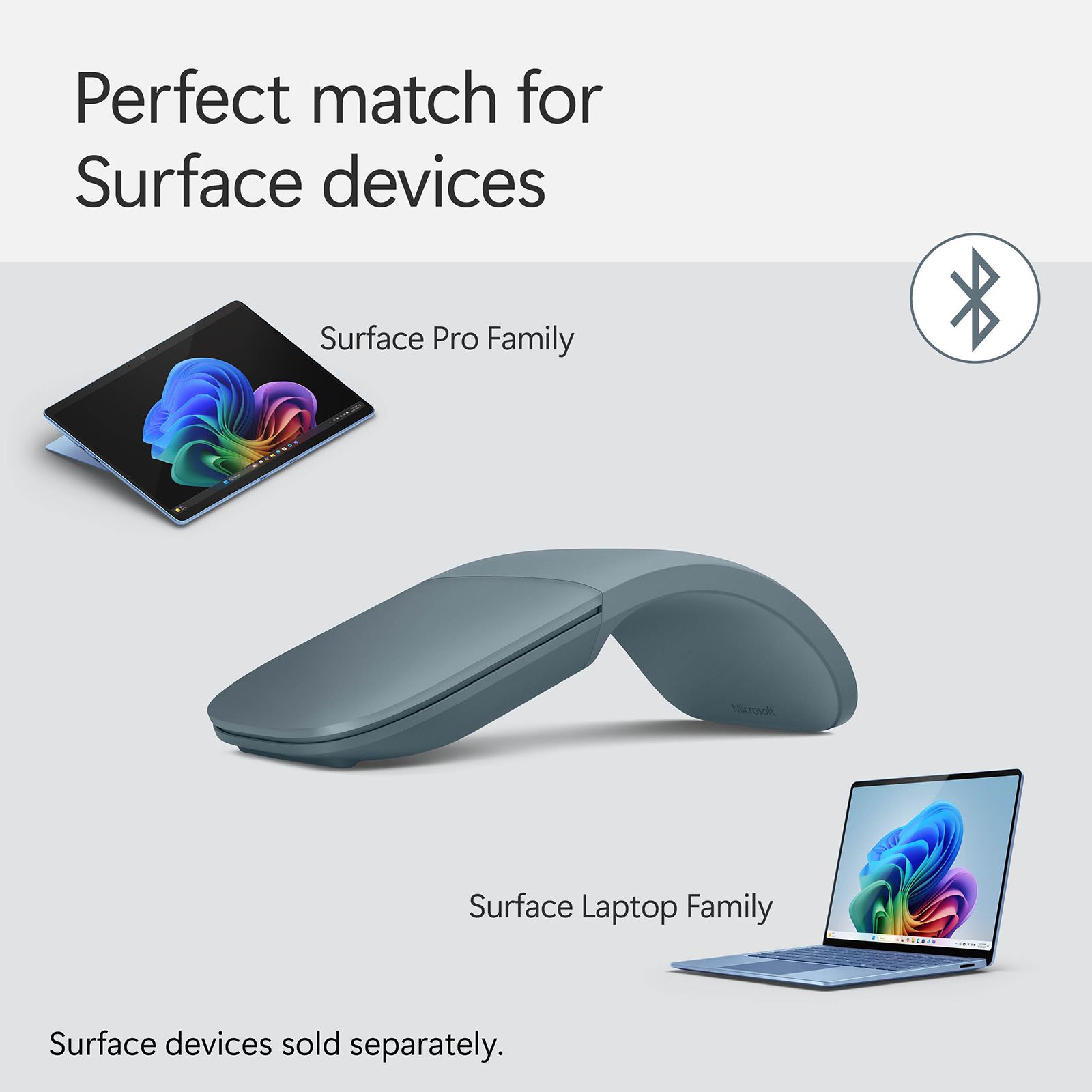 Microsoft Surface Arc Bluetooth Wireless Laser Mouse with Touch Scroll Plane (Vertically & Horizontally Scrolling, Ocean) Microsoft Surface Arc Bluetooth Wireless Laser Mouse with Touch Scroll Plane (Vertically & Horizontally Scrolling, Ocean)_4