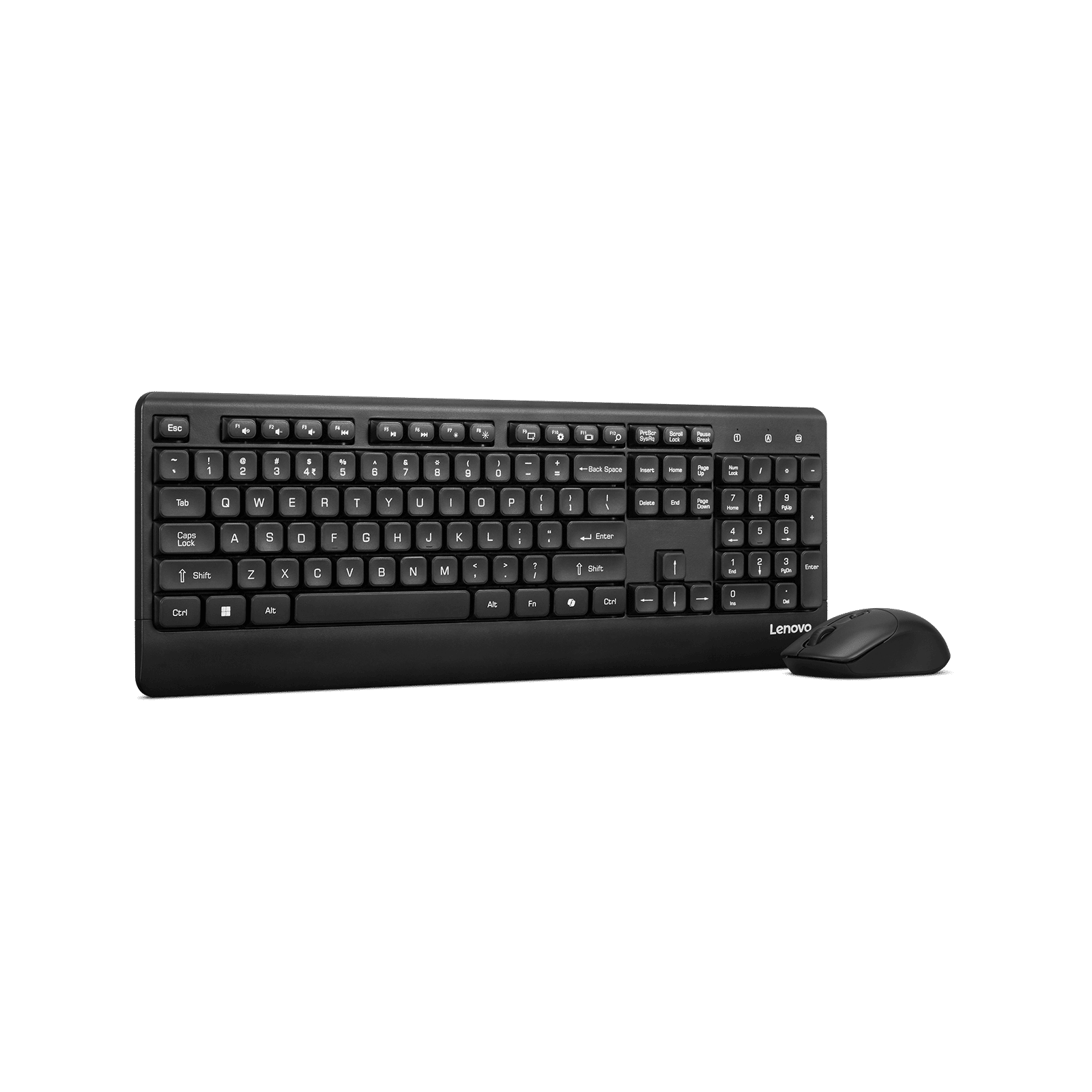 Lenovo 210 USB A Wireless Keyboard & Mouse Combo (104 Keys, 1600DPI Adjustable, Ambidextrous, Black)_2