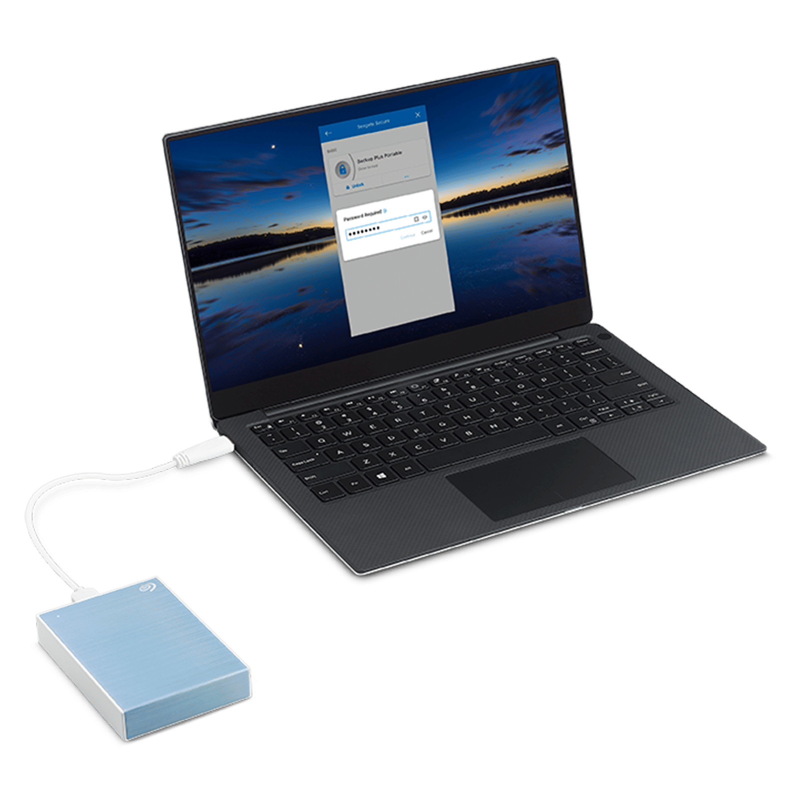 Seagate One Touch 2TB Micro USB Type-B Portable Hard Disk Drive (Password Protected, Light Blue)_8